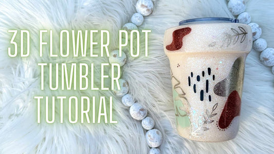 3D Tumbler Sleeve - Abstract Boho Flower Pot Tutorial