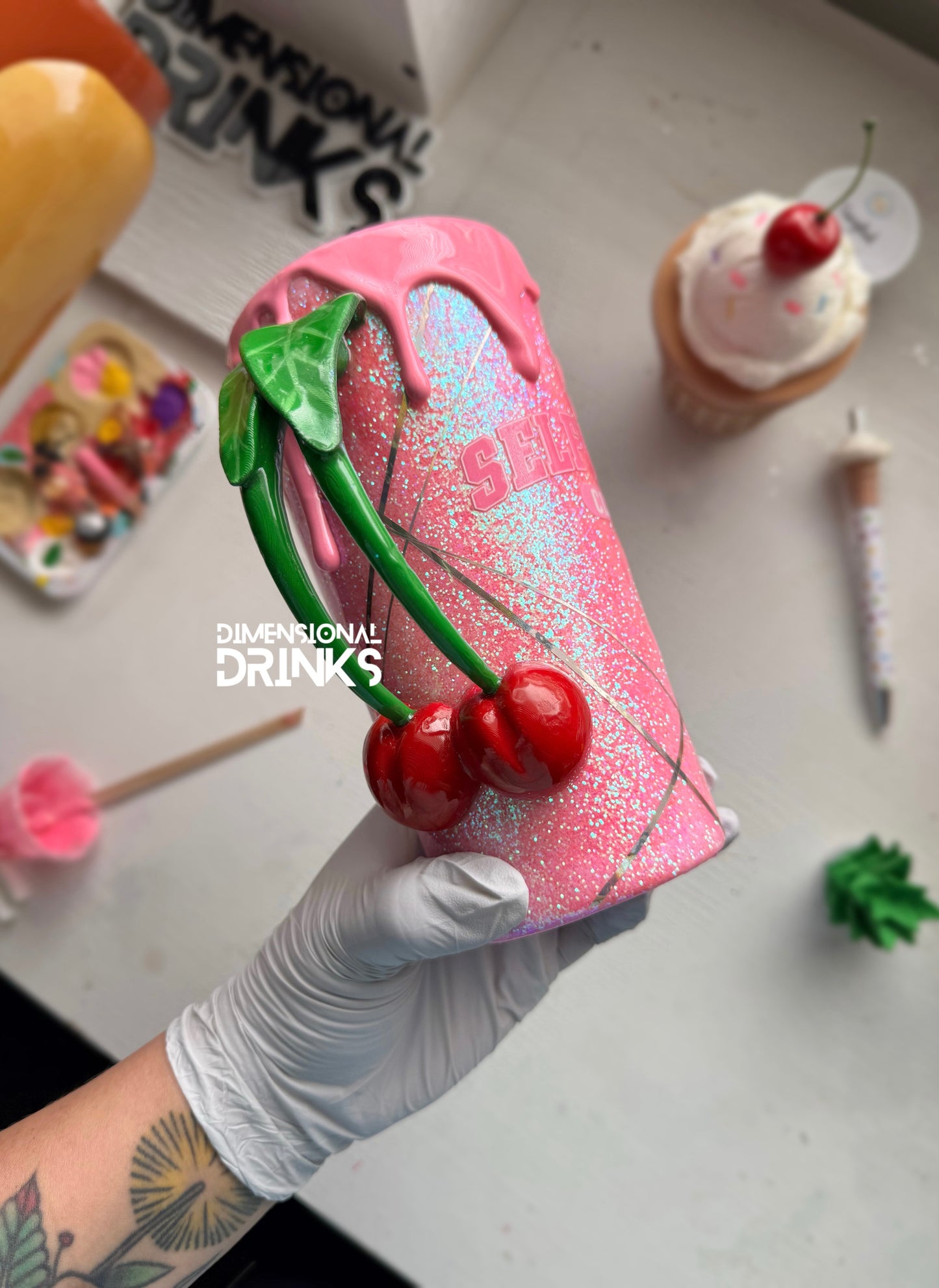 Cherry Tumbler Handle