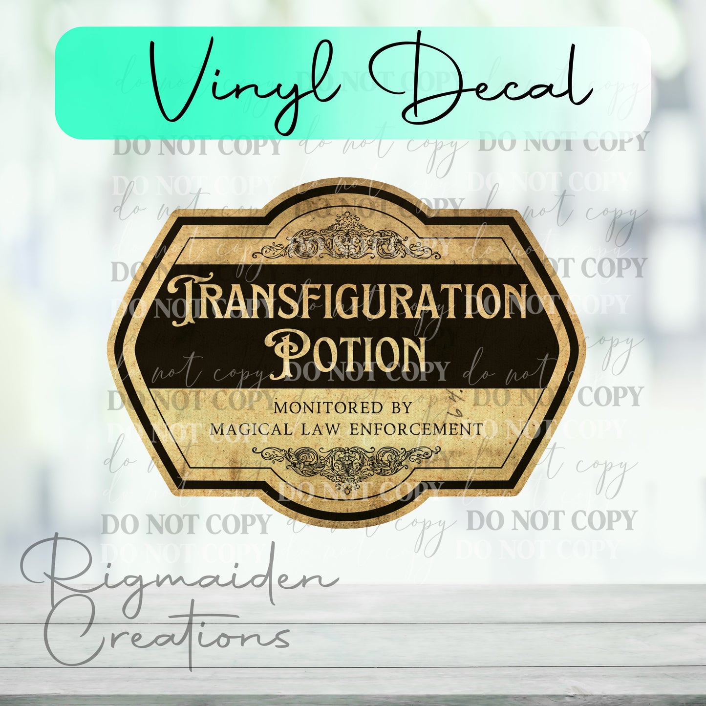 Transfiguration Potion Label Vinyl Decal