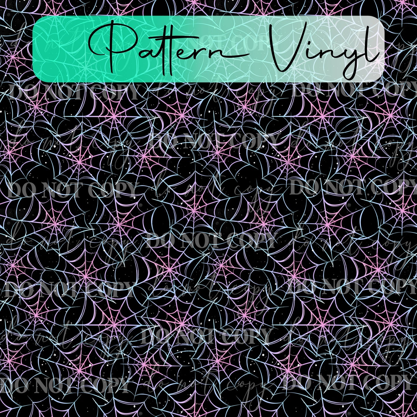 Pastel Spiderweb Pattern Vinyl - 12x12