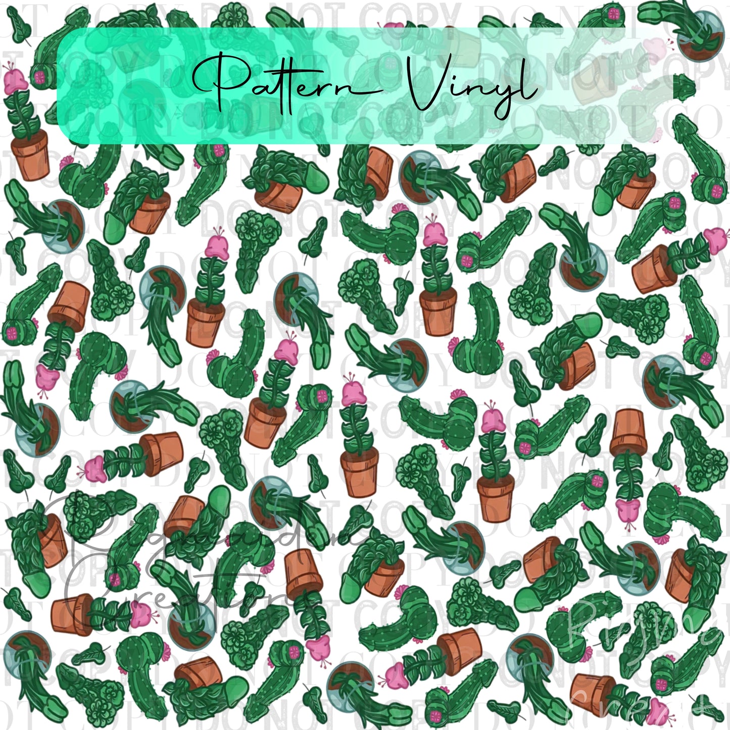 Prickly Willies Pattern Vinyl - 12x12