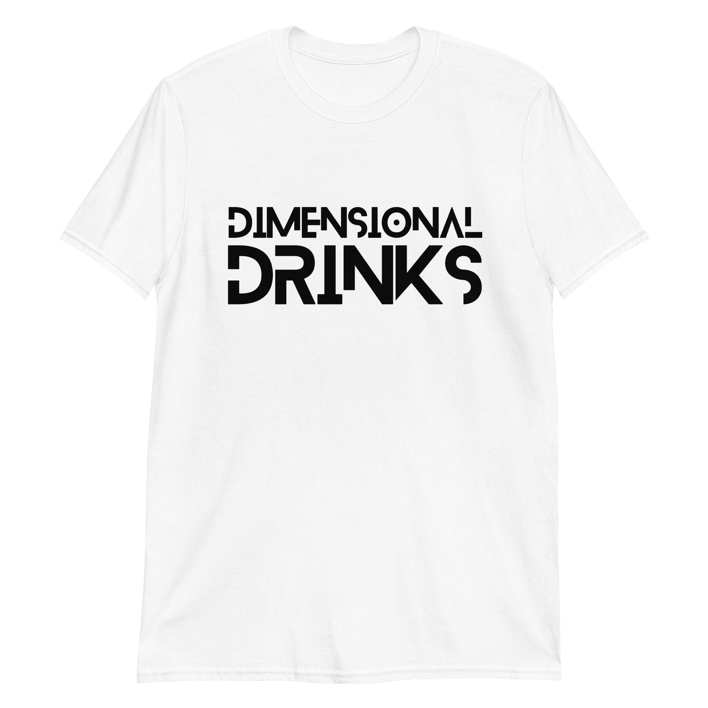 White Dimensional Drinks Short-Sleeve Unisex T-Shirt