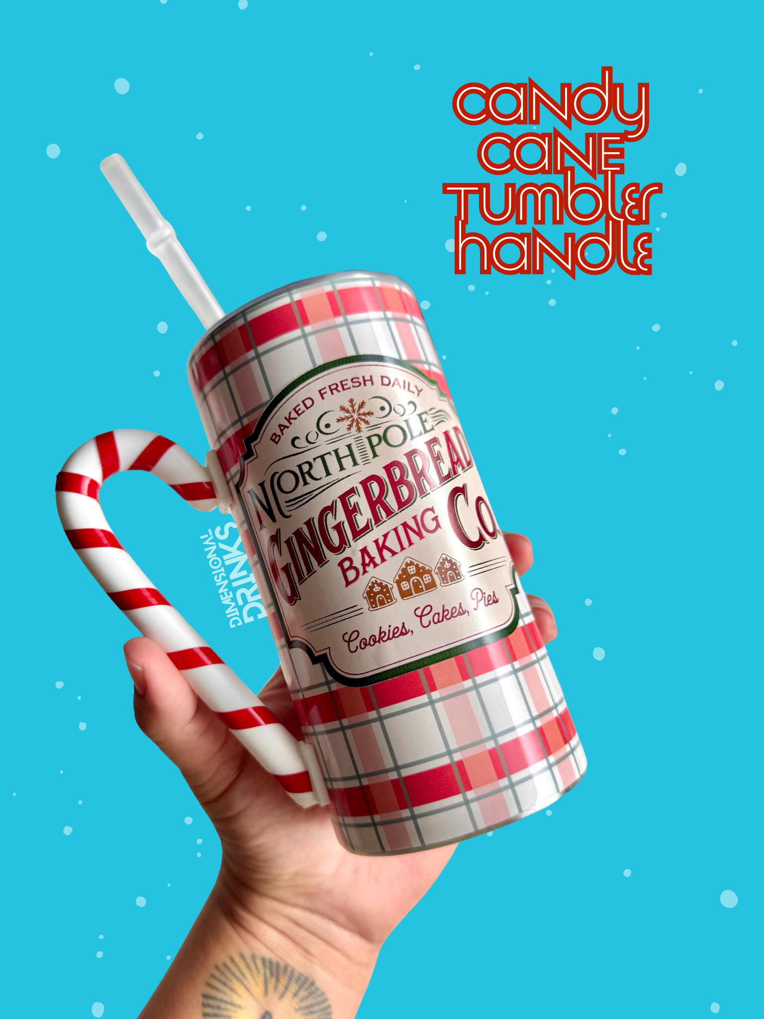 Candy Cane Tumbler Handle
