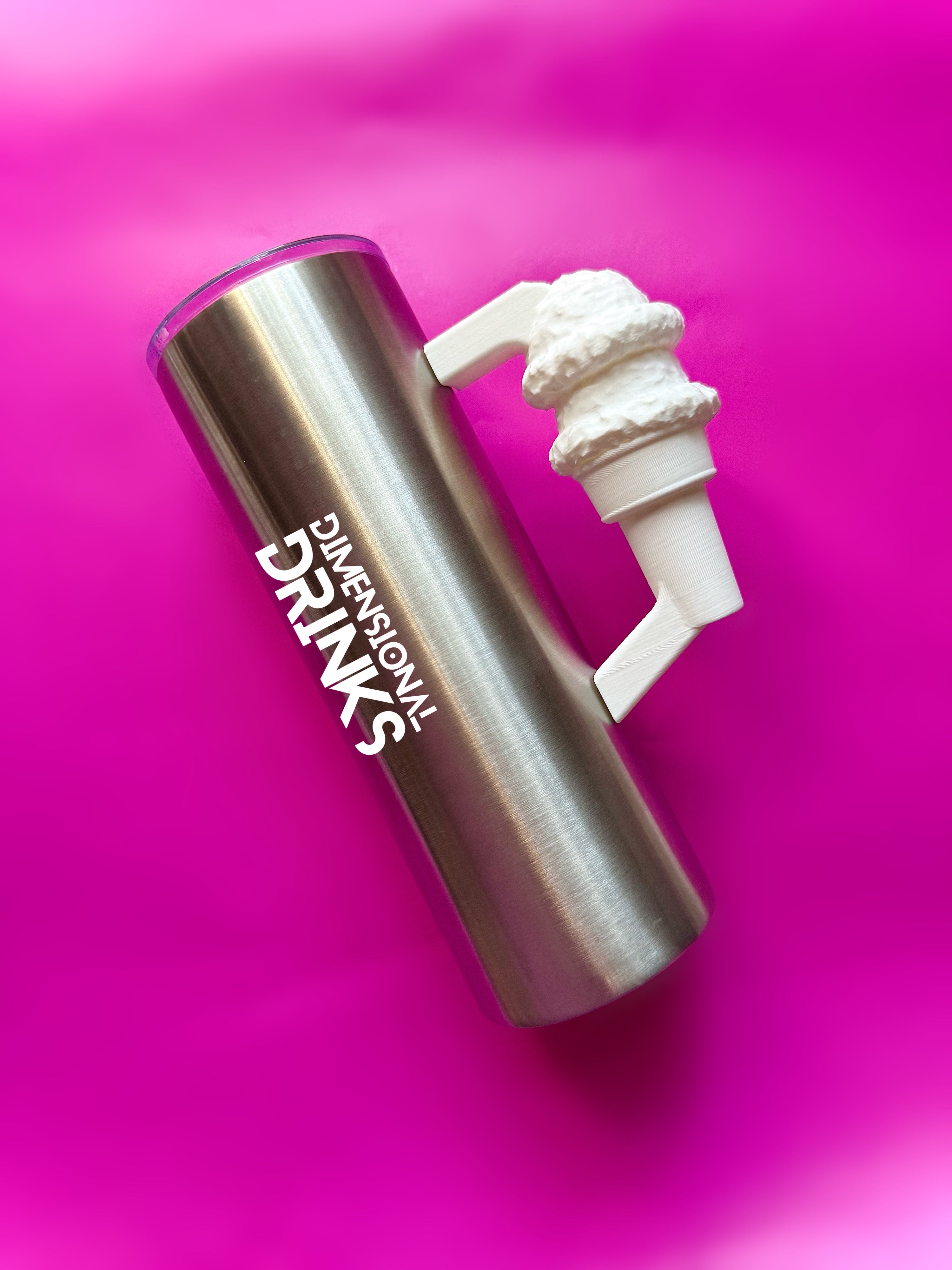 Ice Cream Cone 3D Tumbler Handle