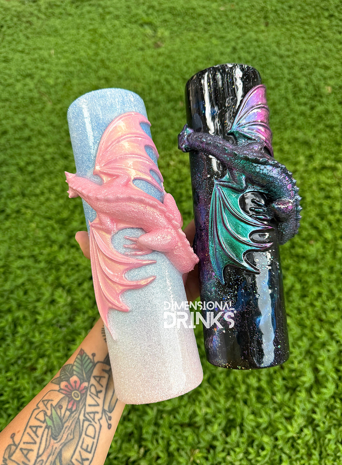 Dragon 3D Tumbler Sleeve Digital STL File