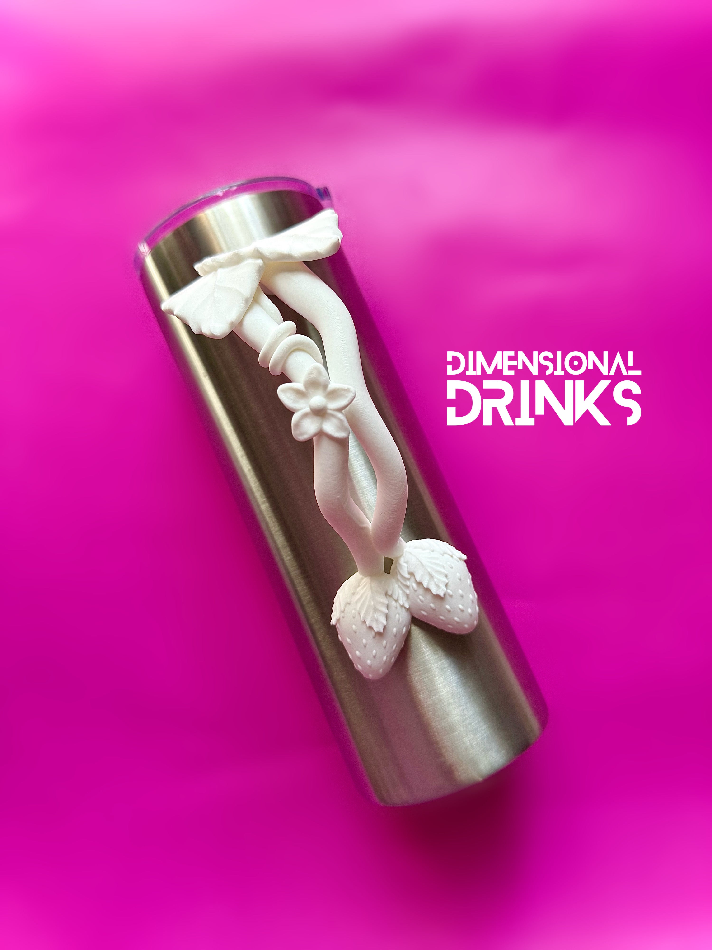 Strawberry 3D Tumbler Handle