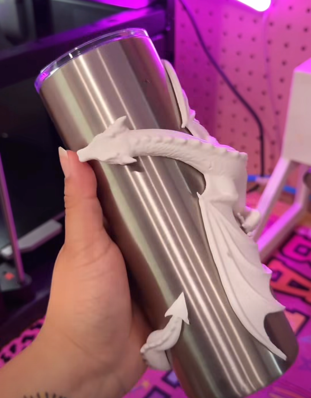 Dragon 3D Tumbler Sleeve Digital STL File