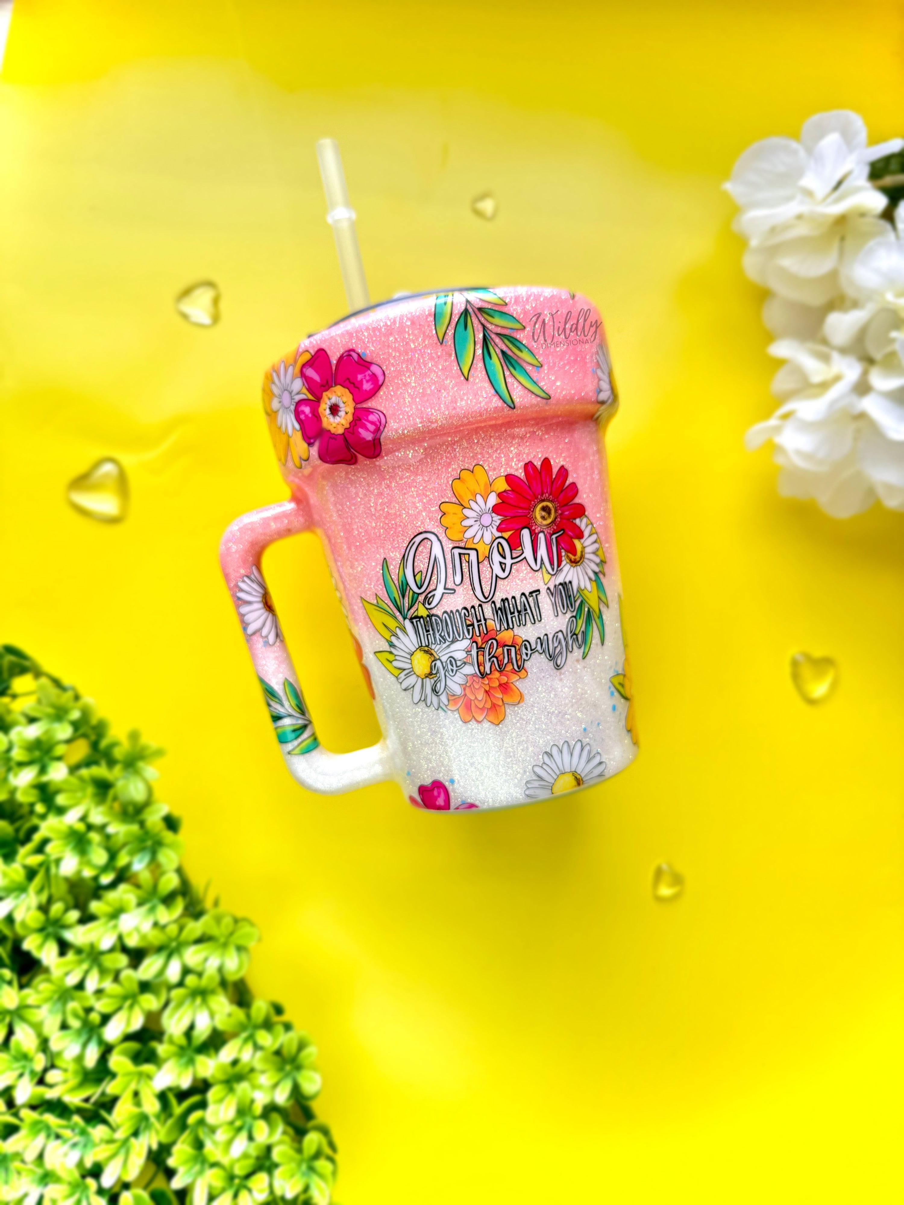 Flower Pot 3D Tumbler Sleeve