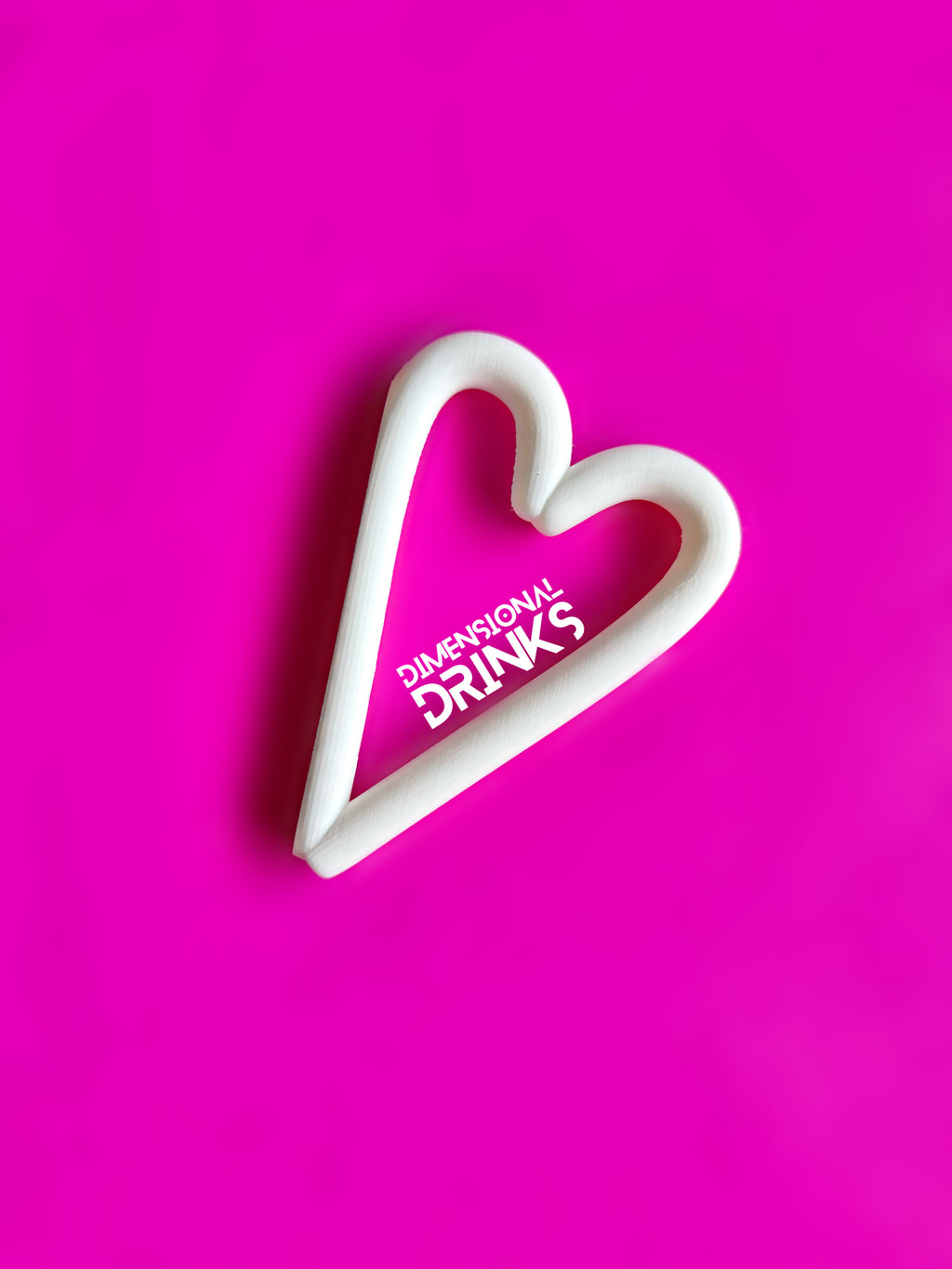 Candy Cane Heart 3D Tumbler Handle