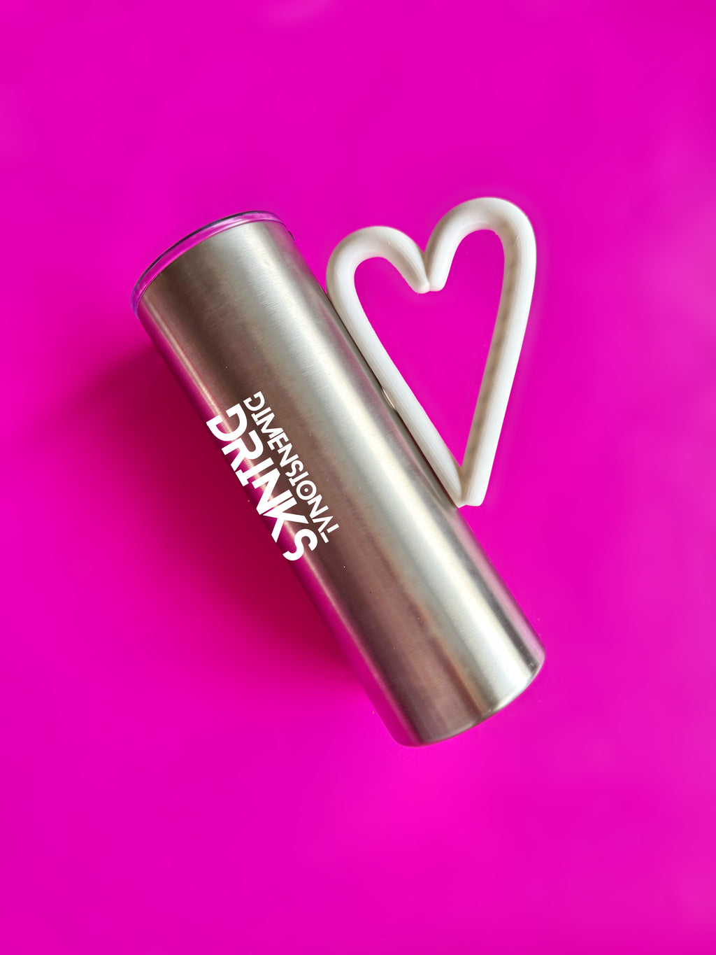 Candy Cane Heart 3D Tumbler Handle