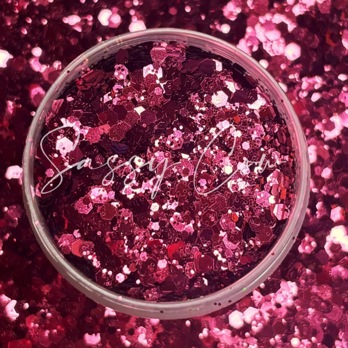 BORDEAUX - Chunky Metallic Glitter Mix