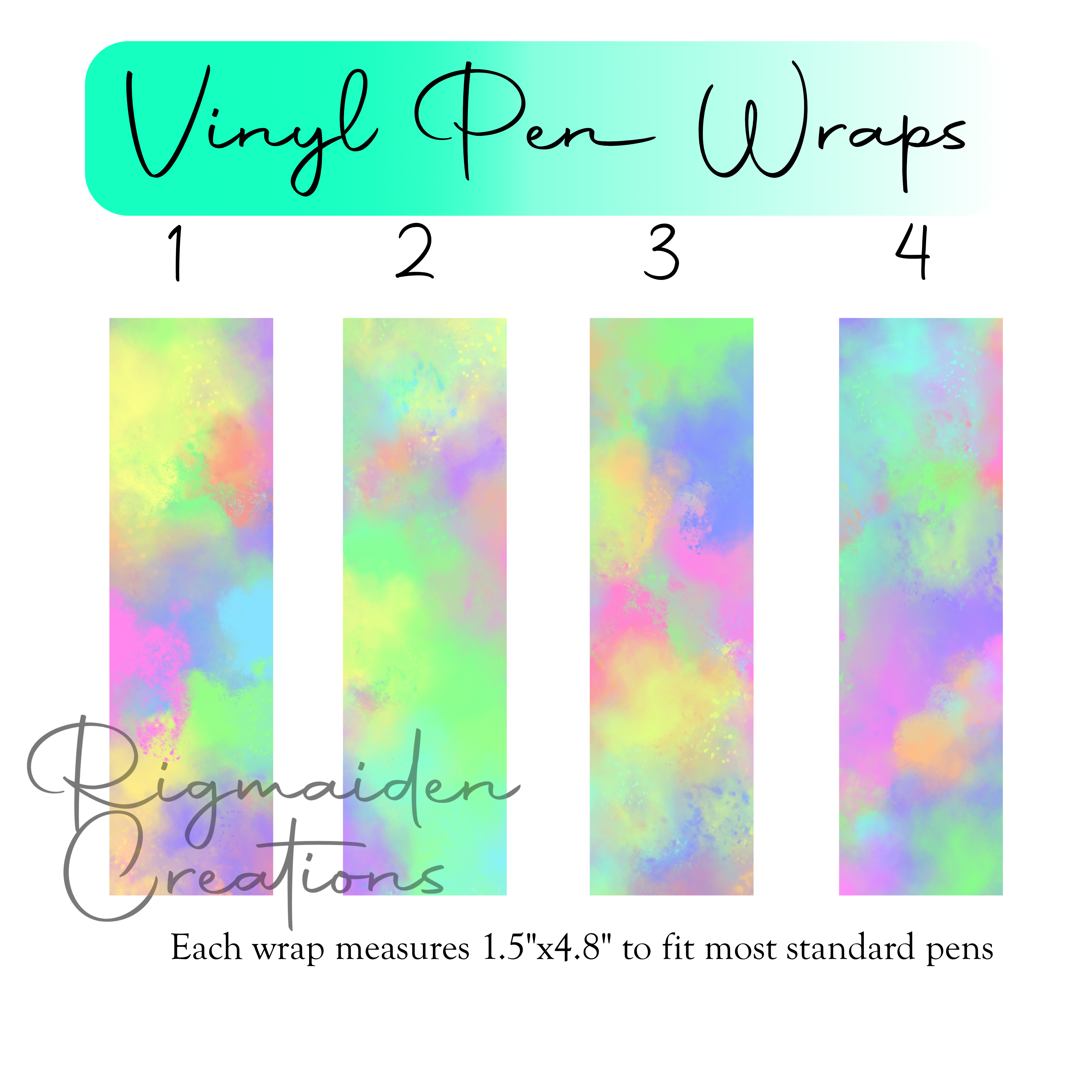 Pastel Chalk Pen Wraps