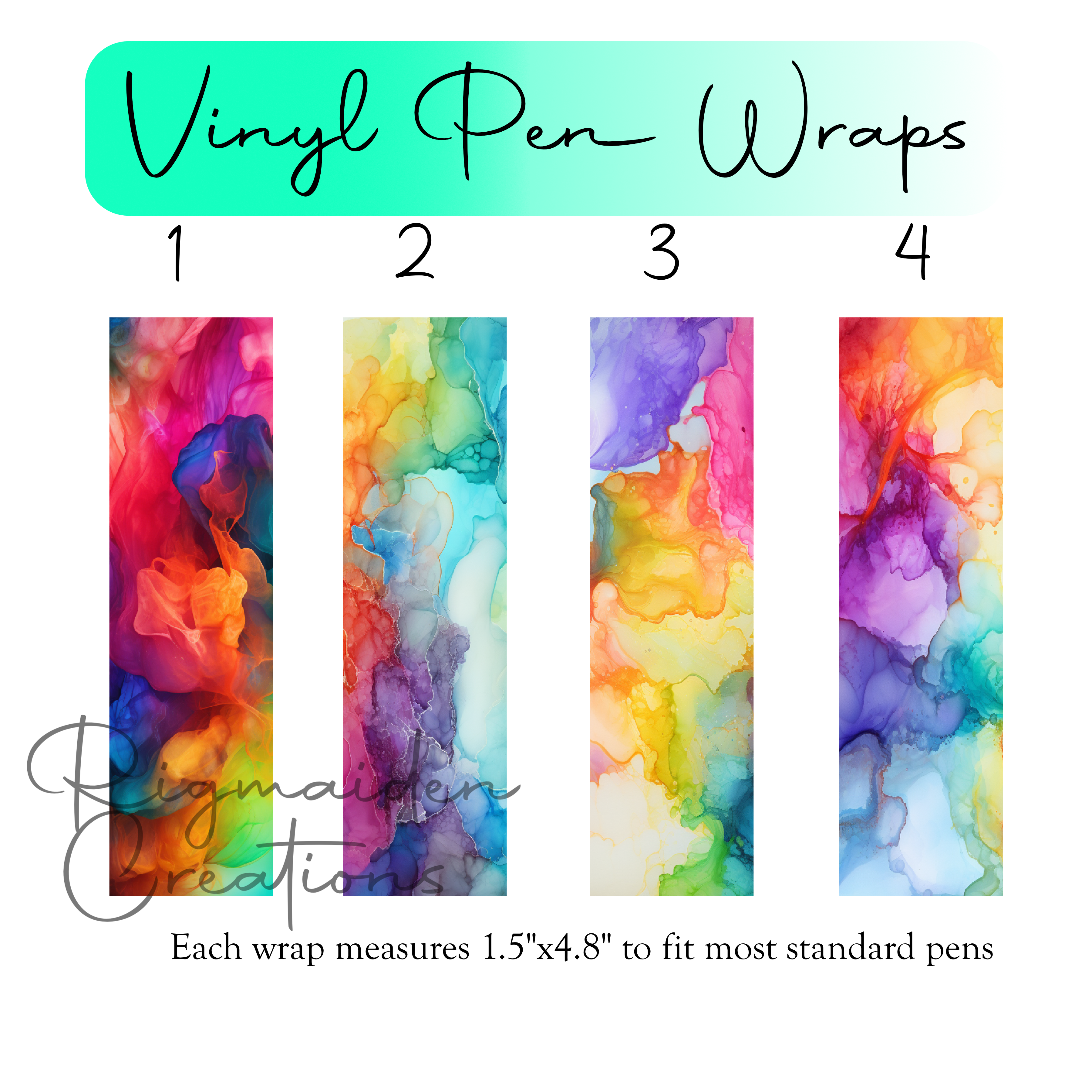 Rainbow Ink Pen Wraps