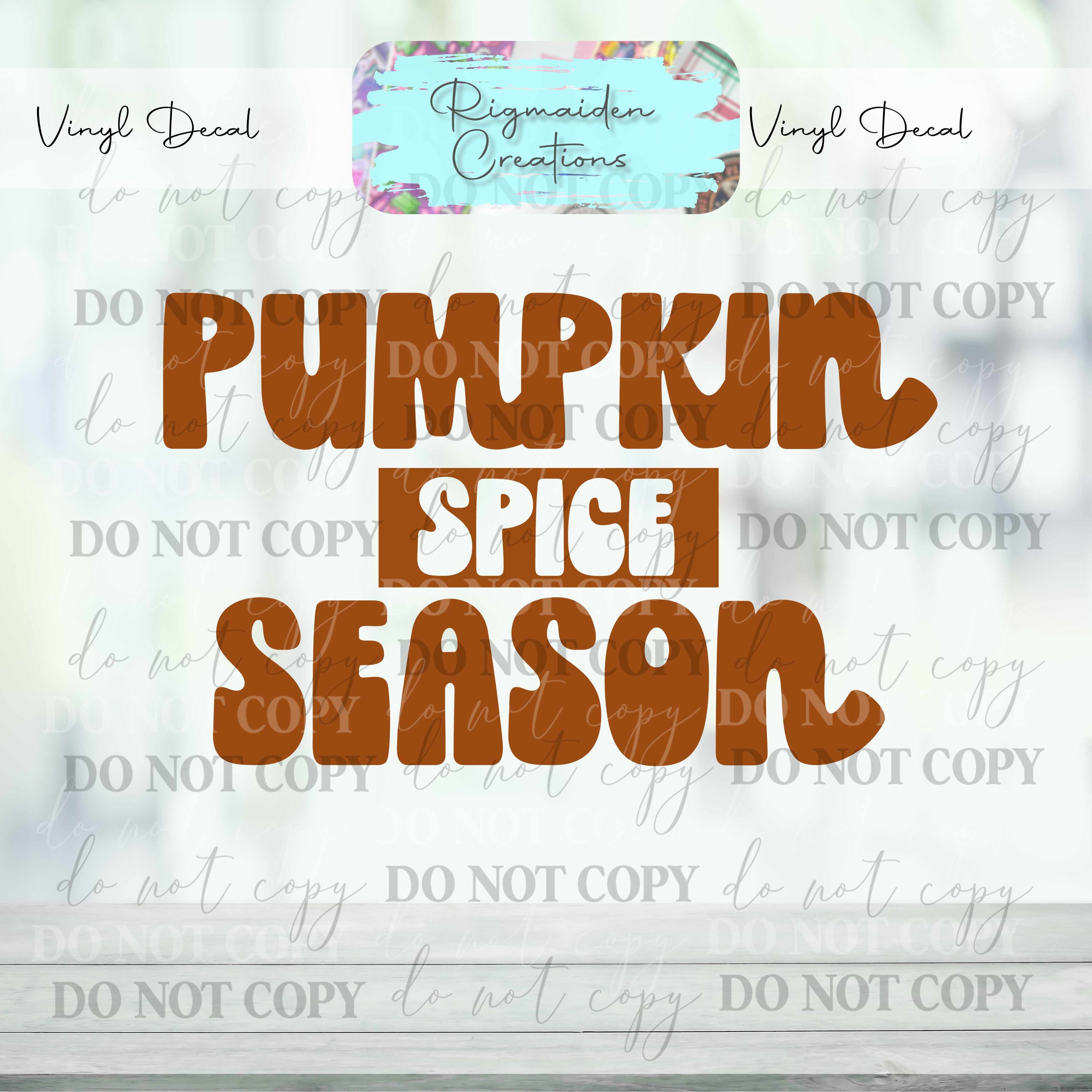 Pumpkin Spice Words Vinyl Decal