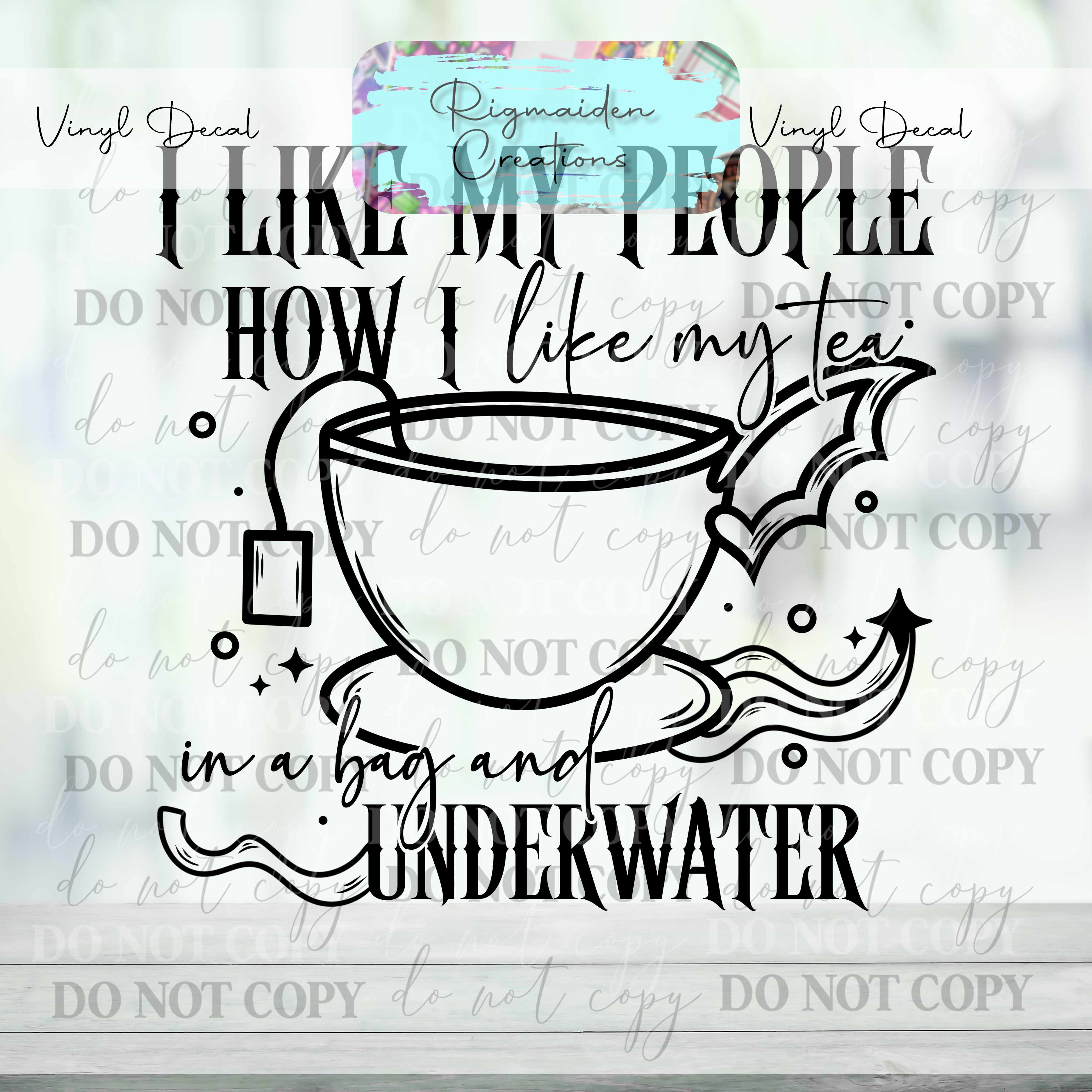 I Like My People...Underwater 2 Vinyl Decal