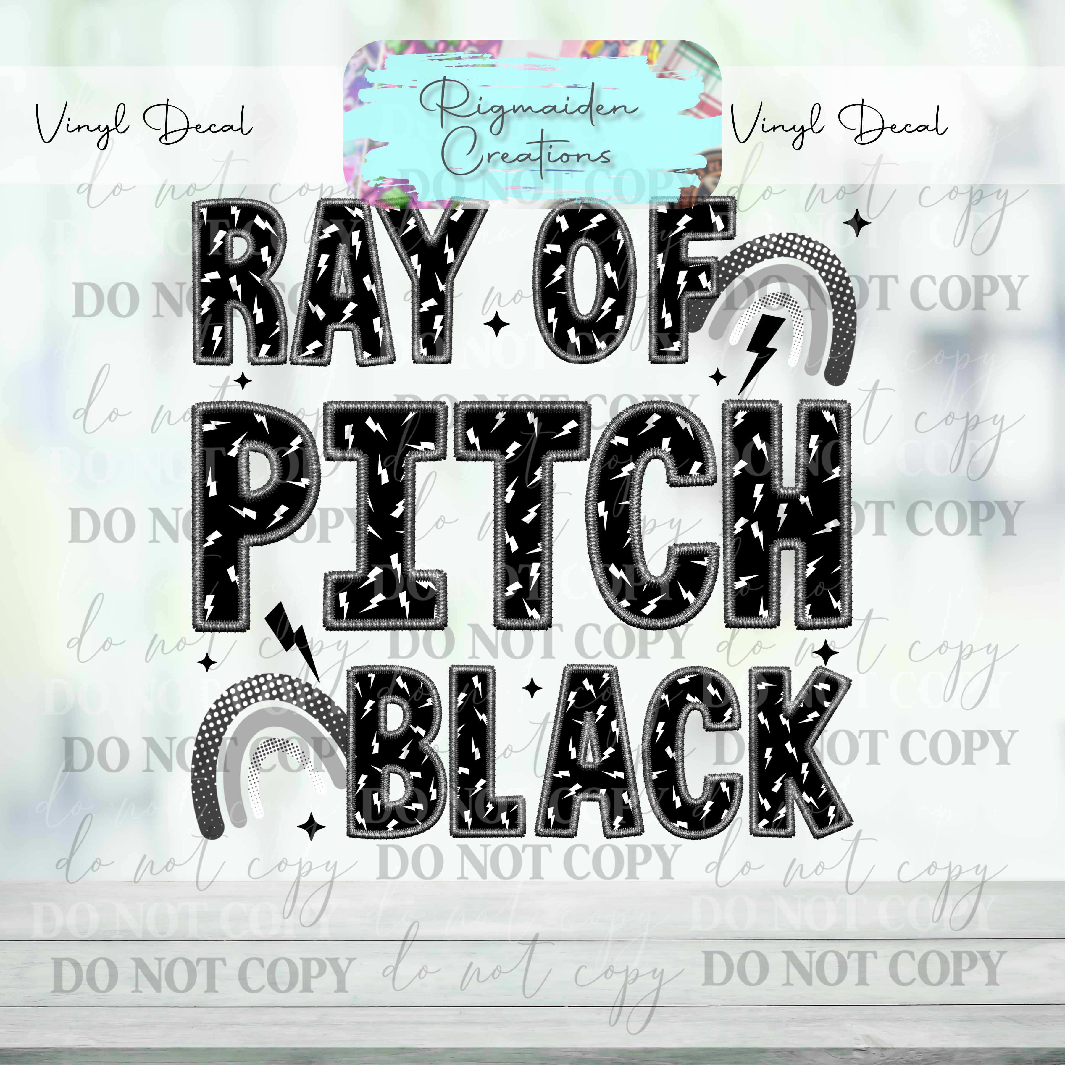 Ray of Pitch Black Vinyl Decal