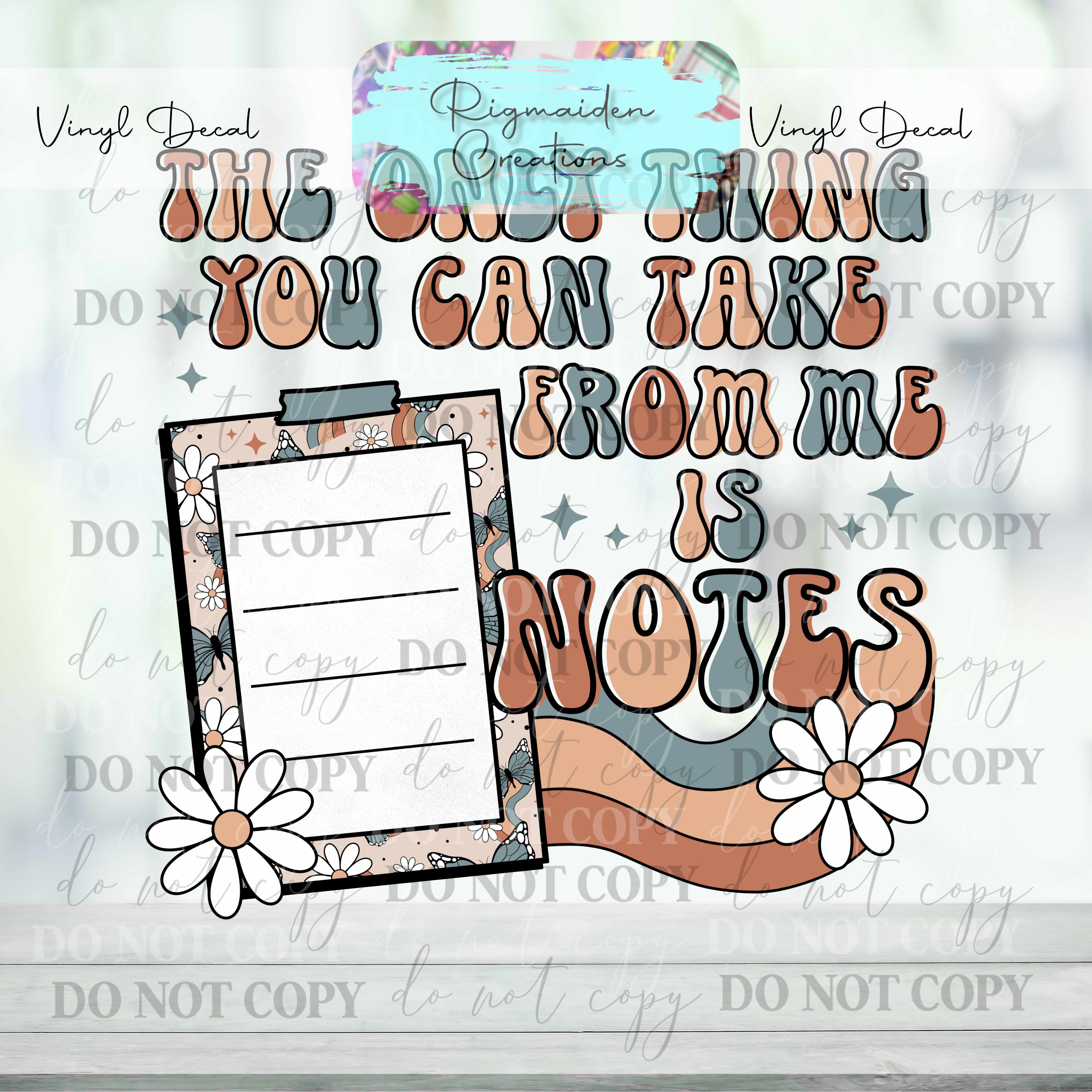 Take Notes Vinyl Decal