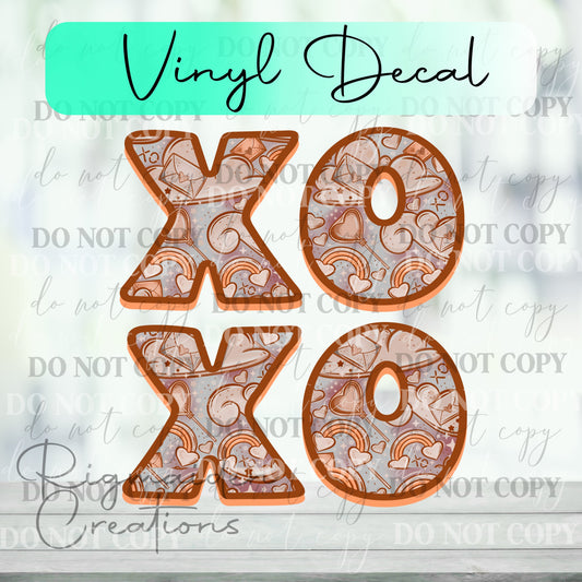 Groovy XOXO Vinyl Decal