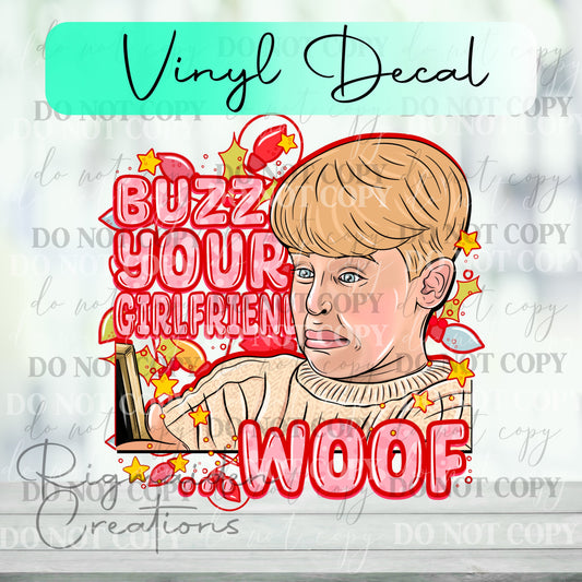 Red Your Girlfriend Vinyl Decal