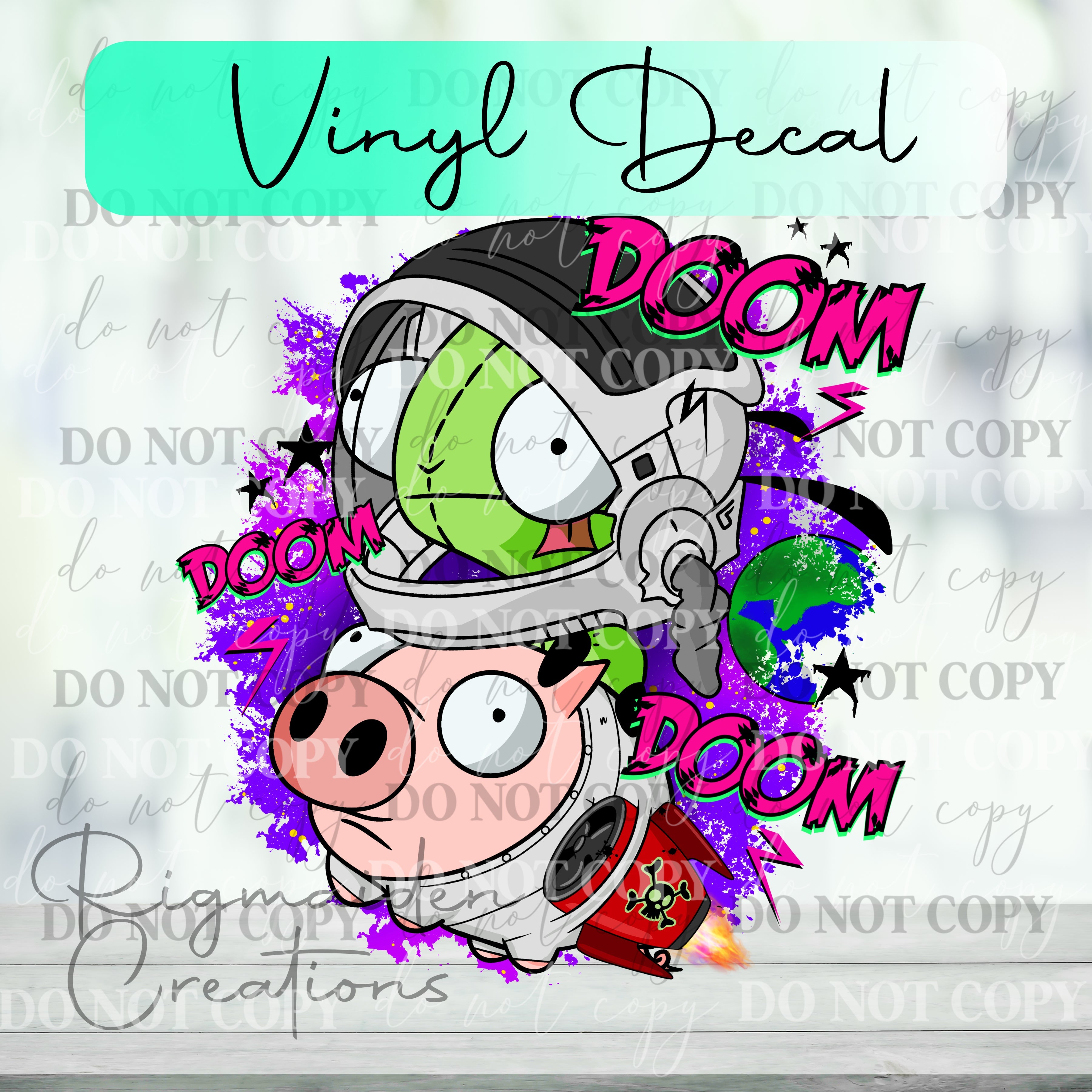 Alien Buddies Vinyl Decal