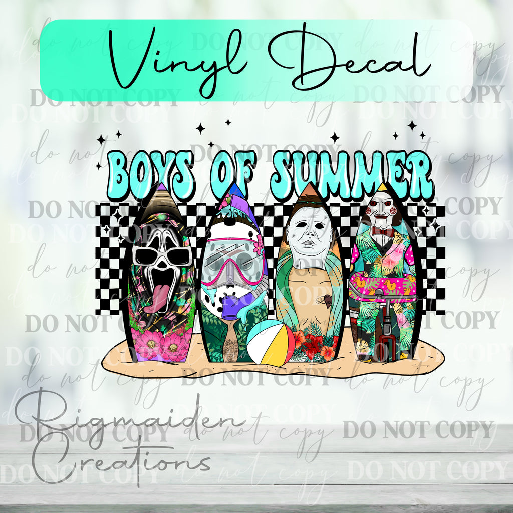 Spooky Boys of Summer Vinyl Decal {MULTIPLE}