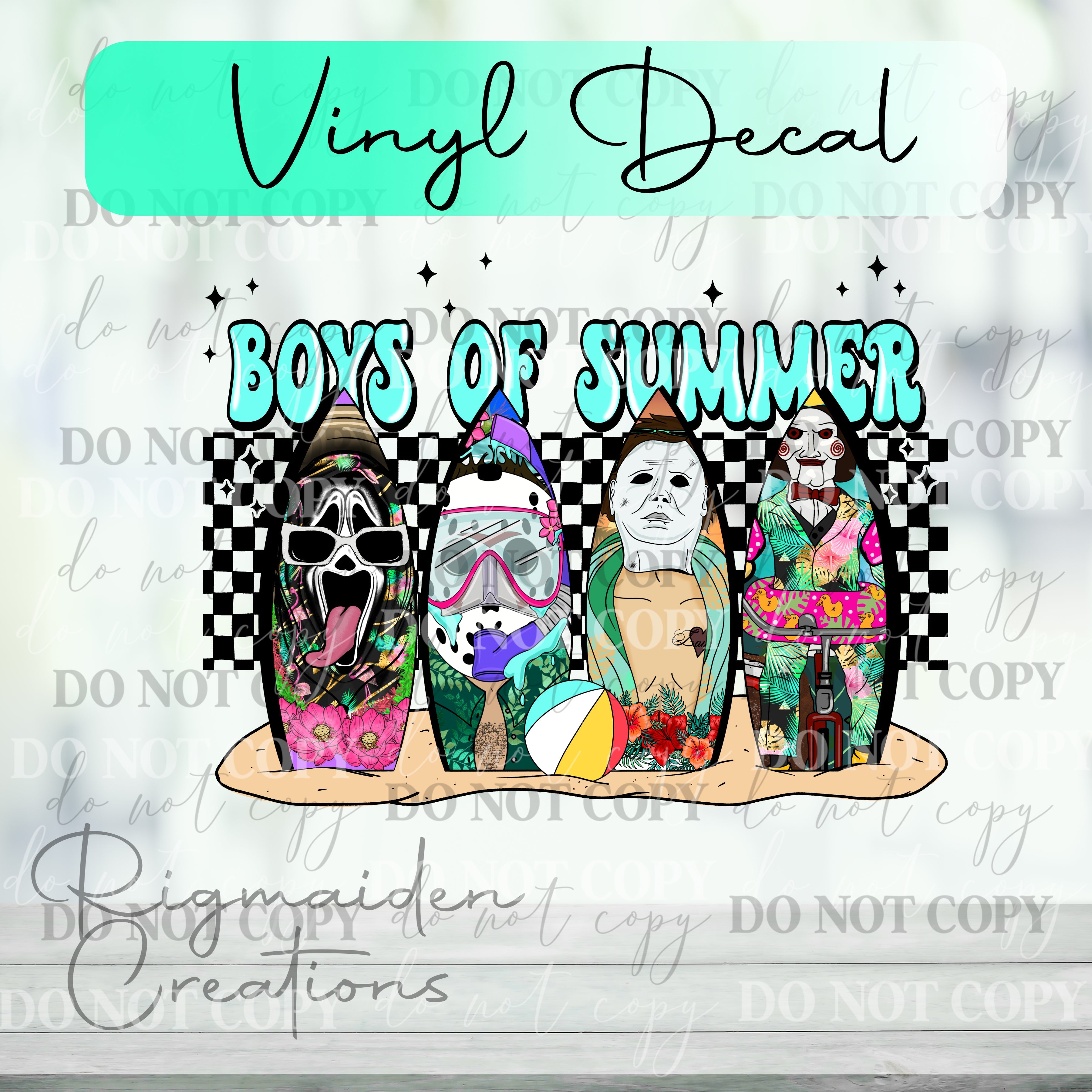 Spooky Boys of Summer Vinyl Decal {MULTIPLE}