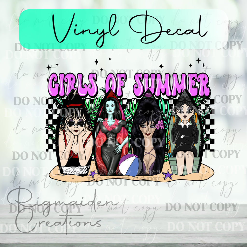 Spooky Girls of Summer Vinyl Decal {MULTIPLE}