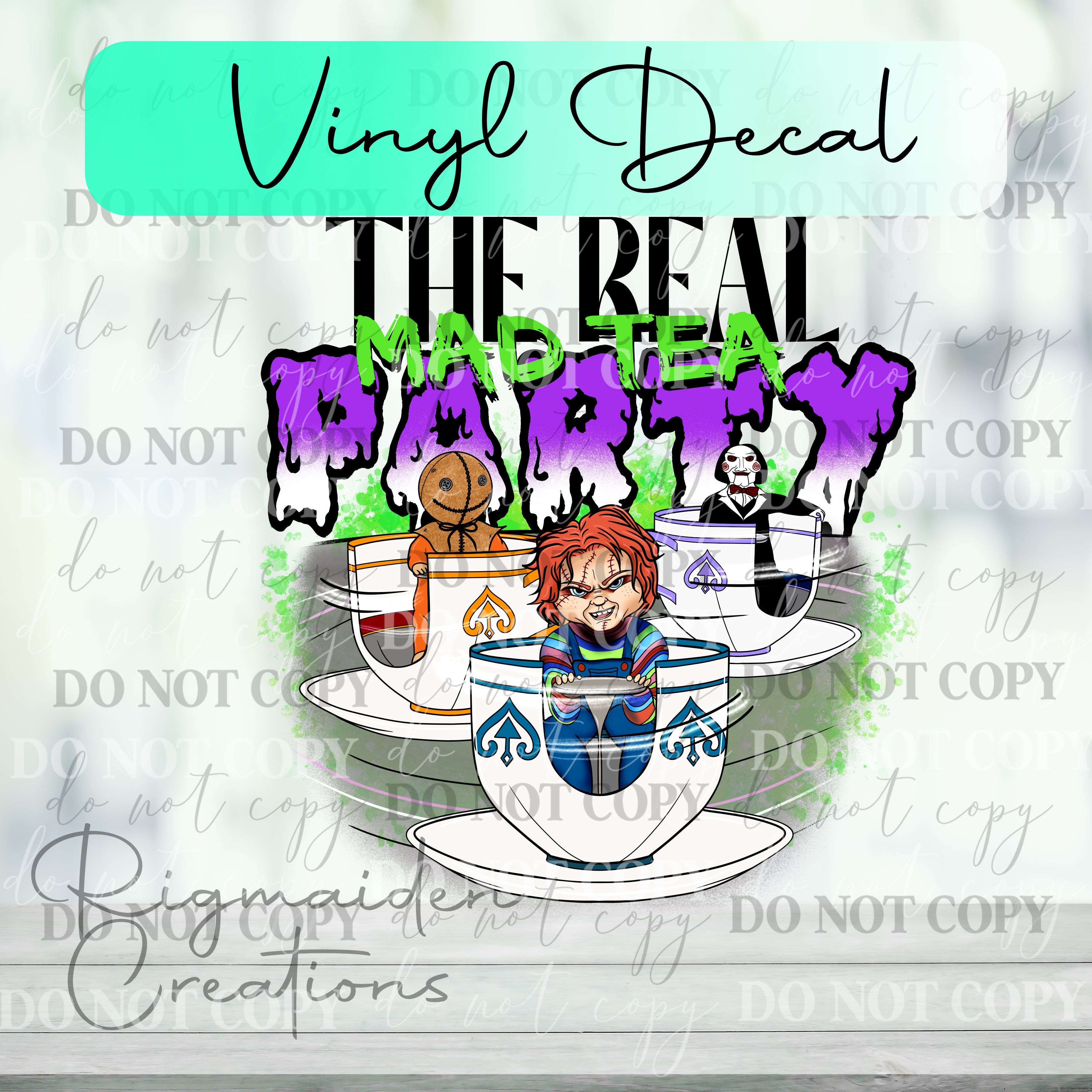Real Mad Tea Party Vinyl Decal