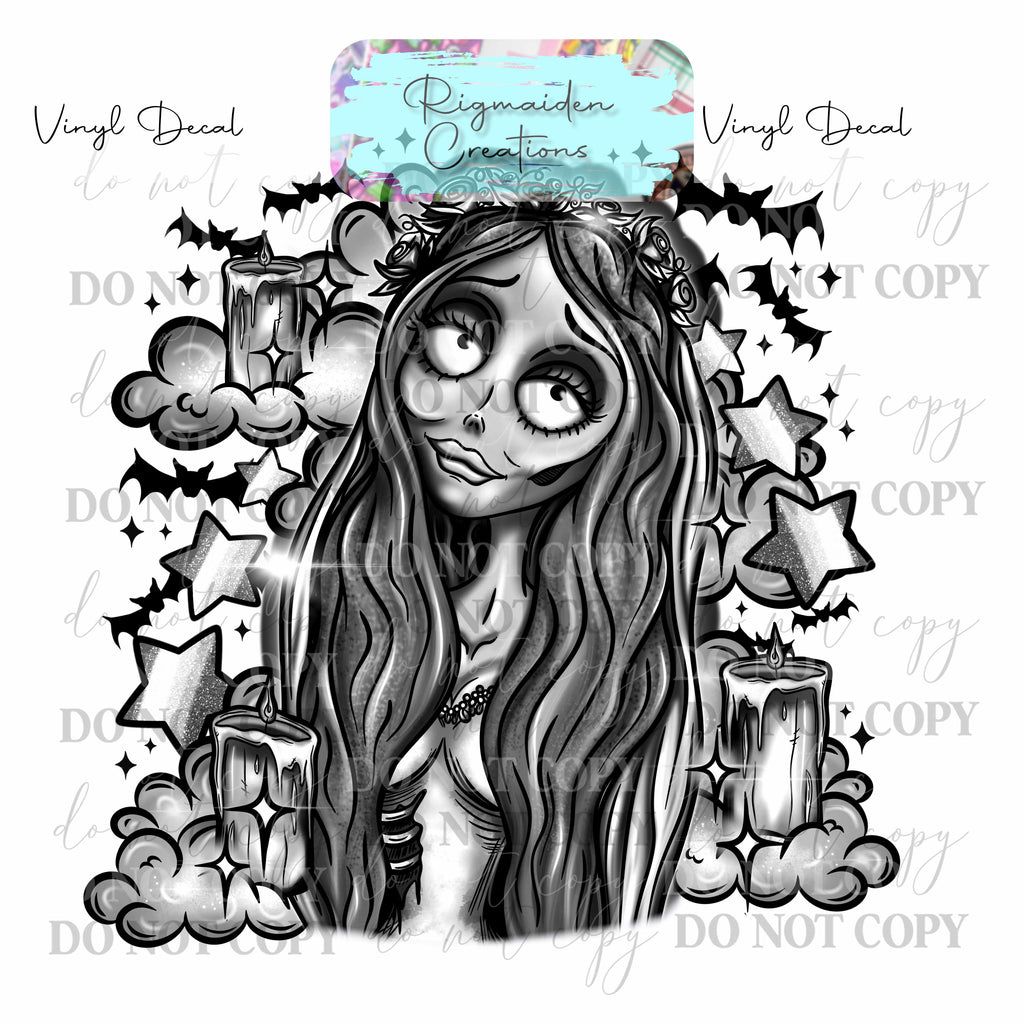 Gothic Bride Vinyl Decal {MULTIPLE}