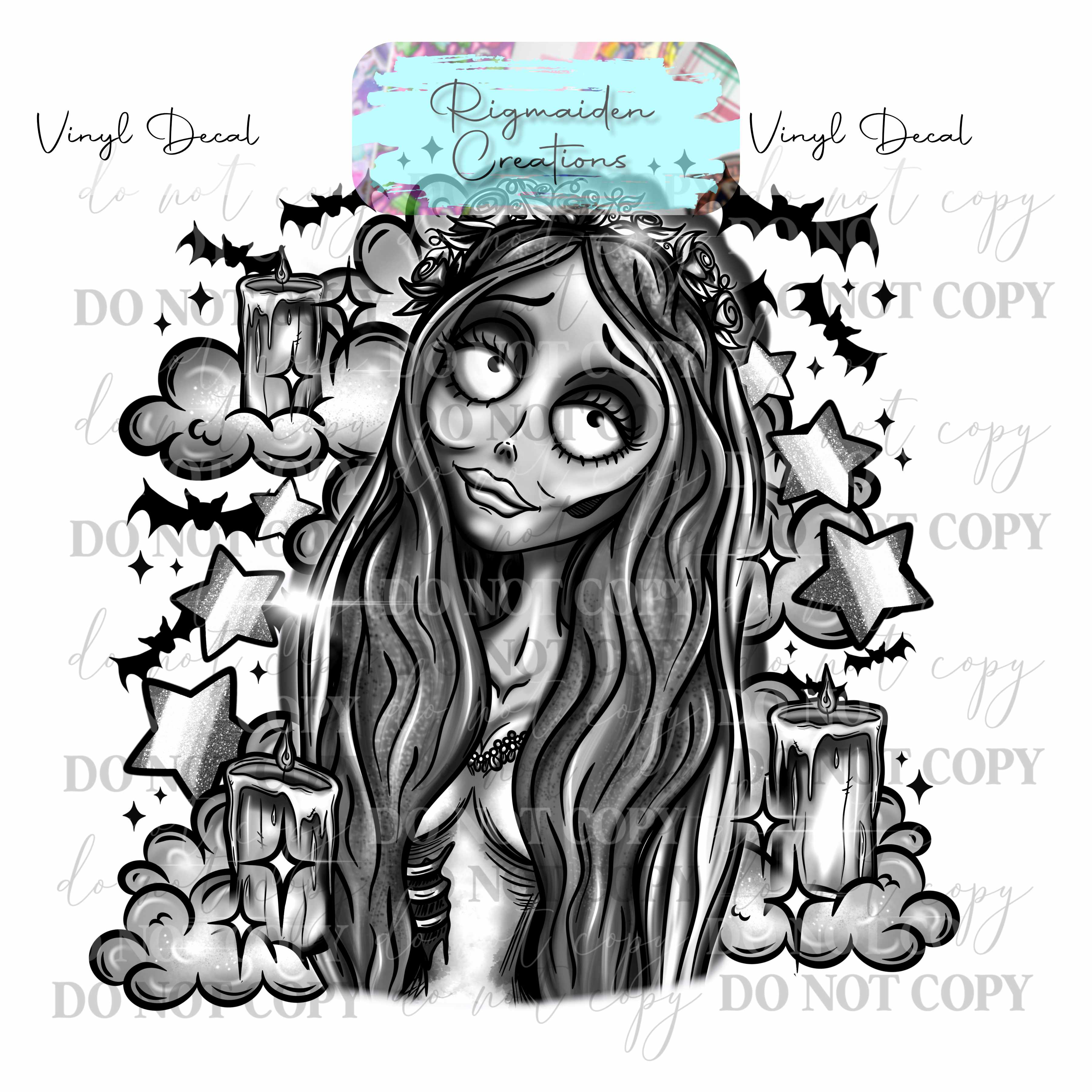 Gothic Bride Vinyl Decal {MULTIPLE}