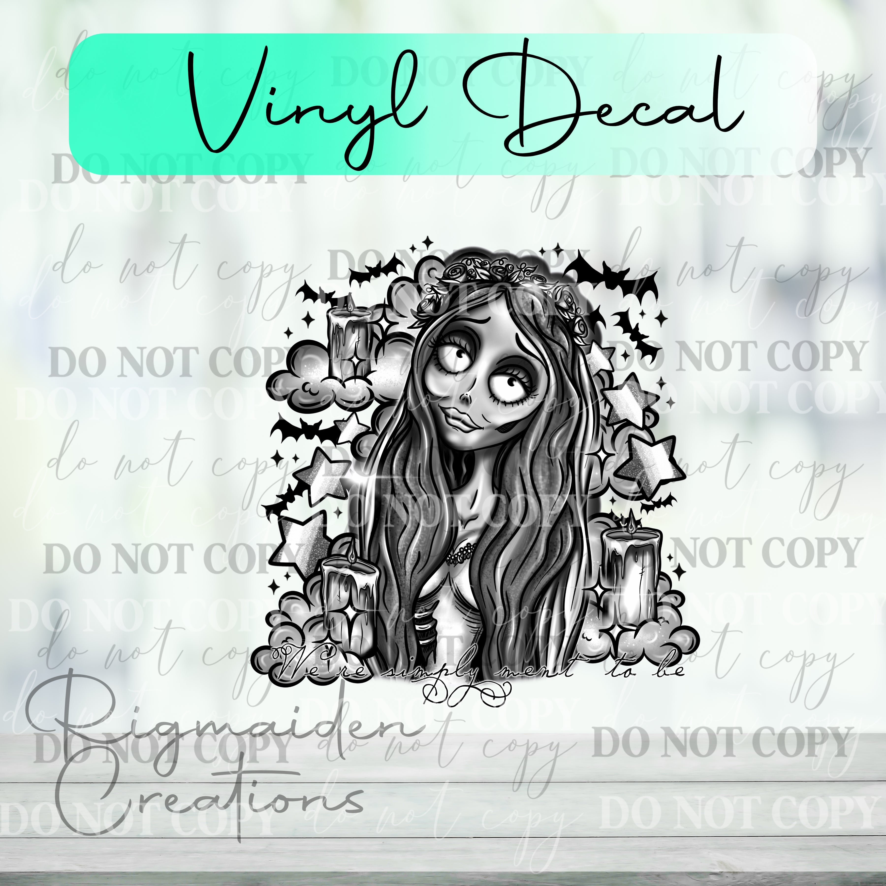 Gothic Bride Vinyl Decal {MULTIPLE}