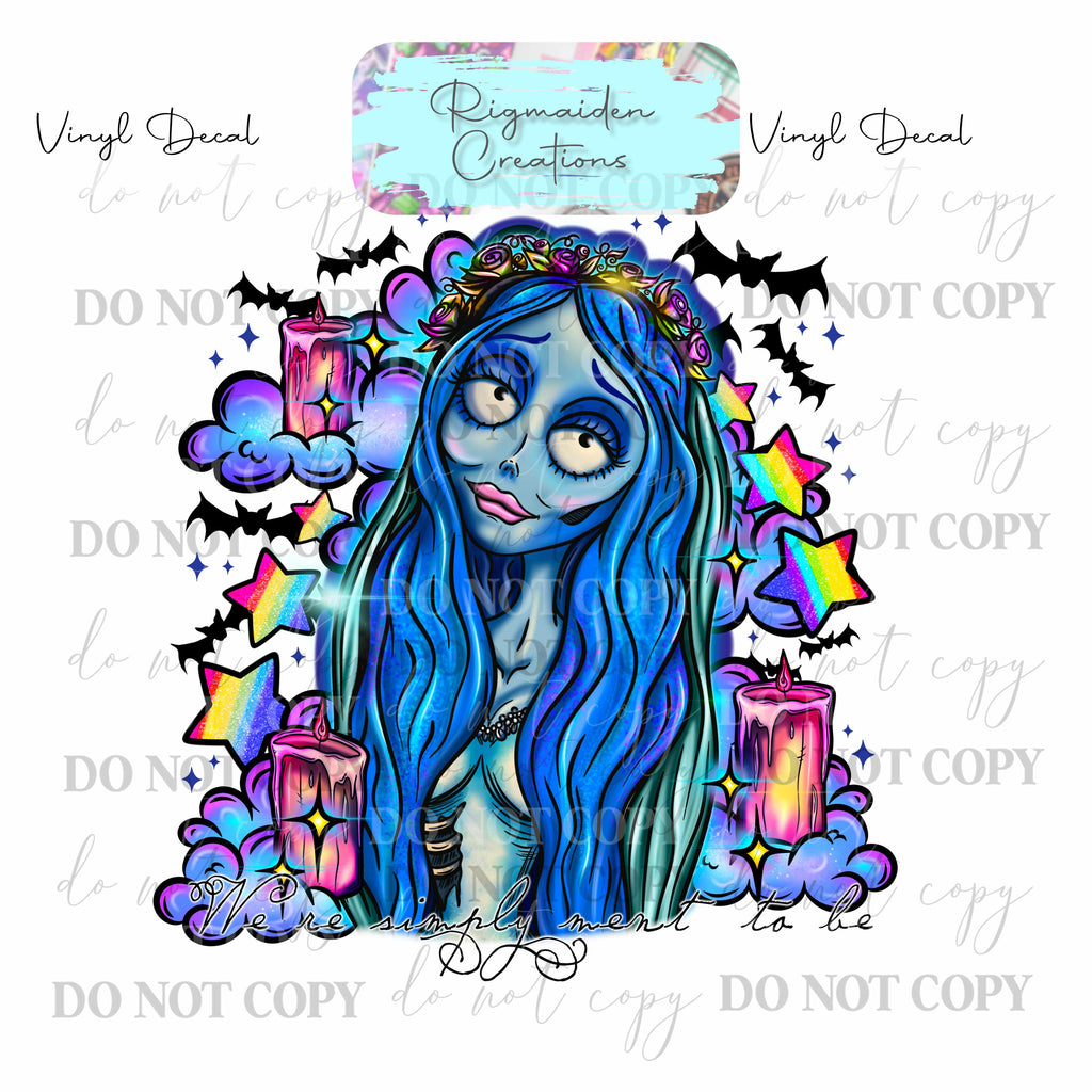 Gothic Bride Rainbow Vinyl Decal {MULTIPLE}