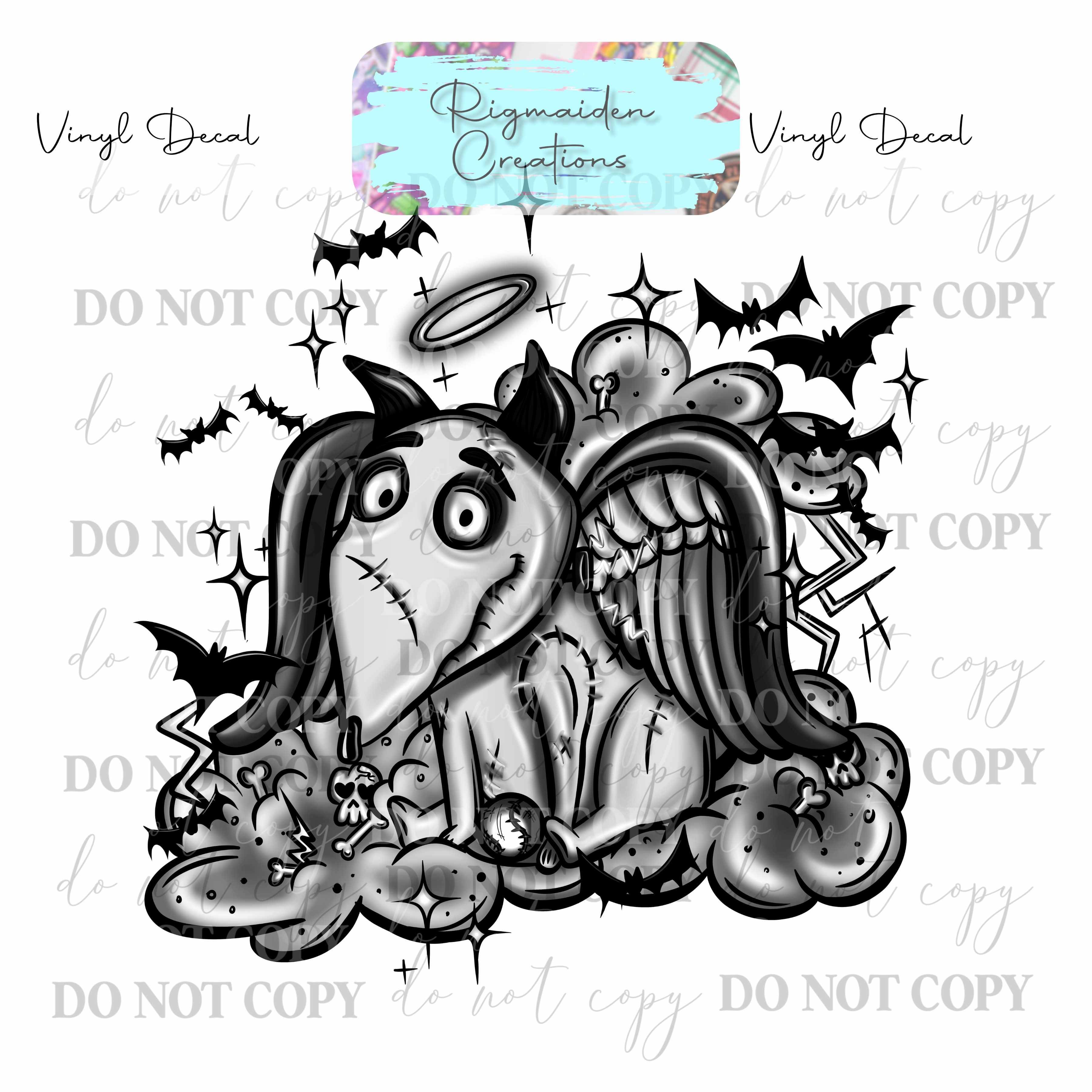 Spooky Dog Vinyl Decal {MULTIPLE}