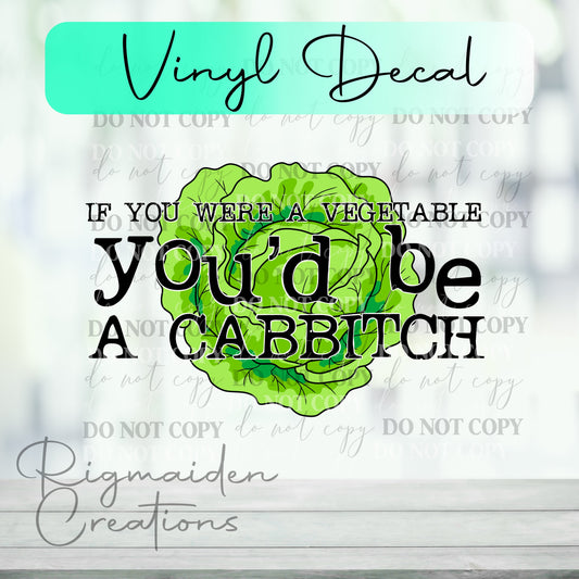 Cabbitch Vegetable Vinyl Decal