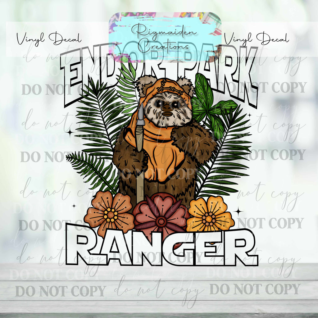 Endor Park Ranger Vinyl Decal {Multiple}