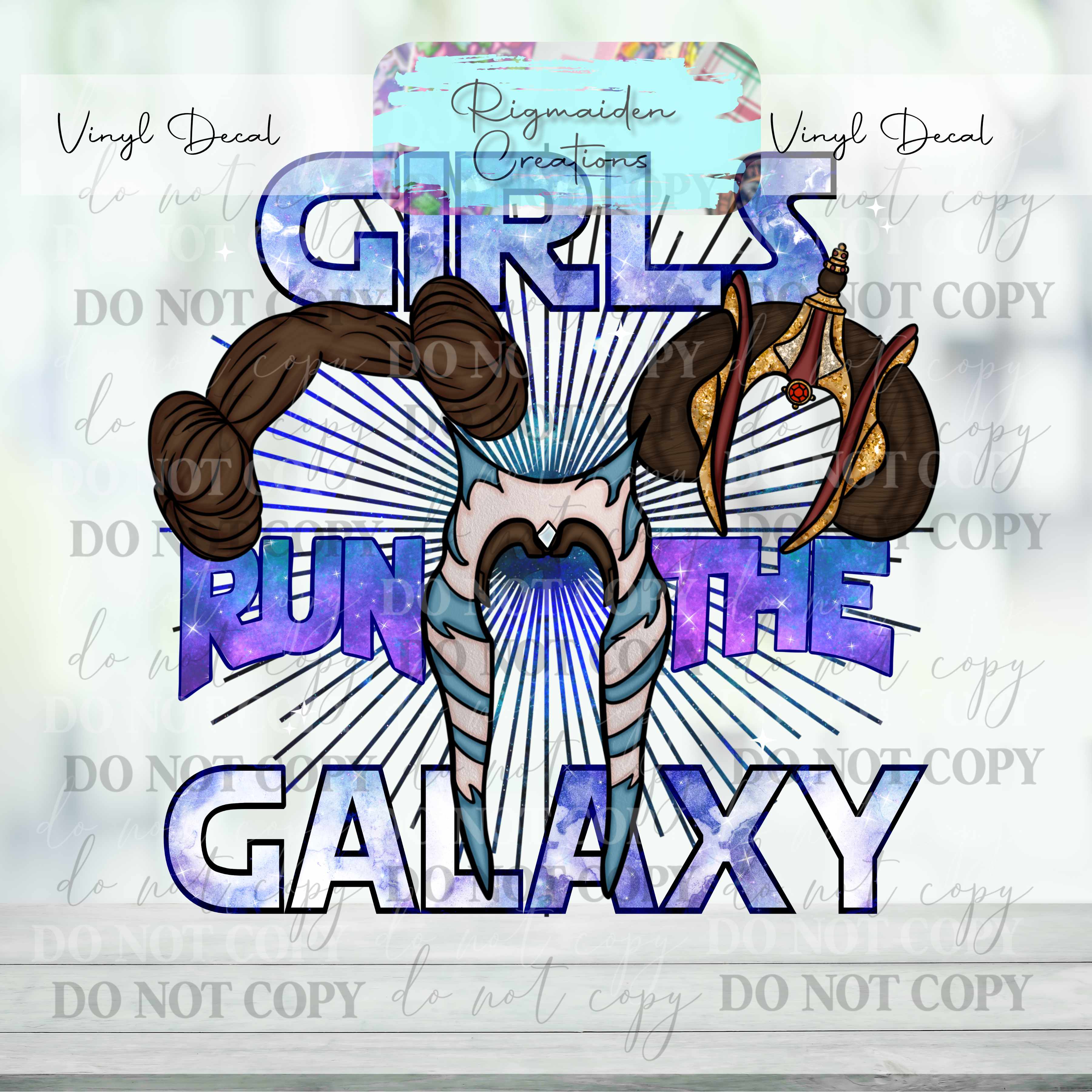 Girls Run the Galaxy Vinyl Decal