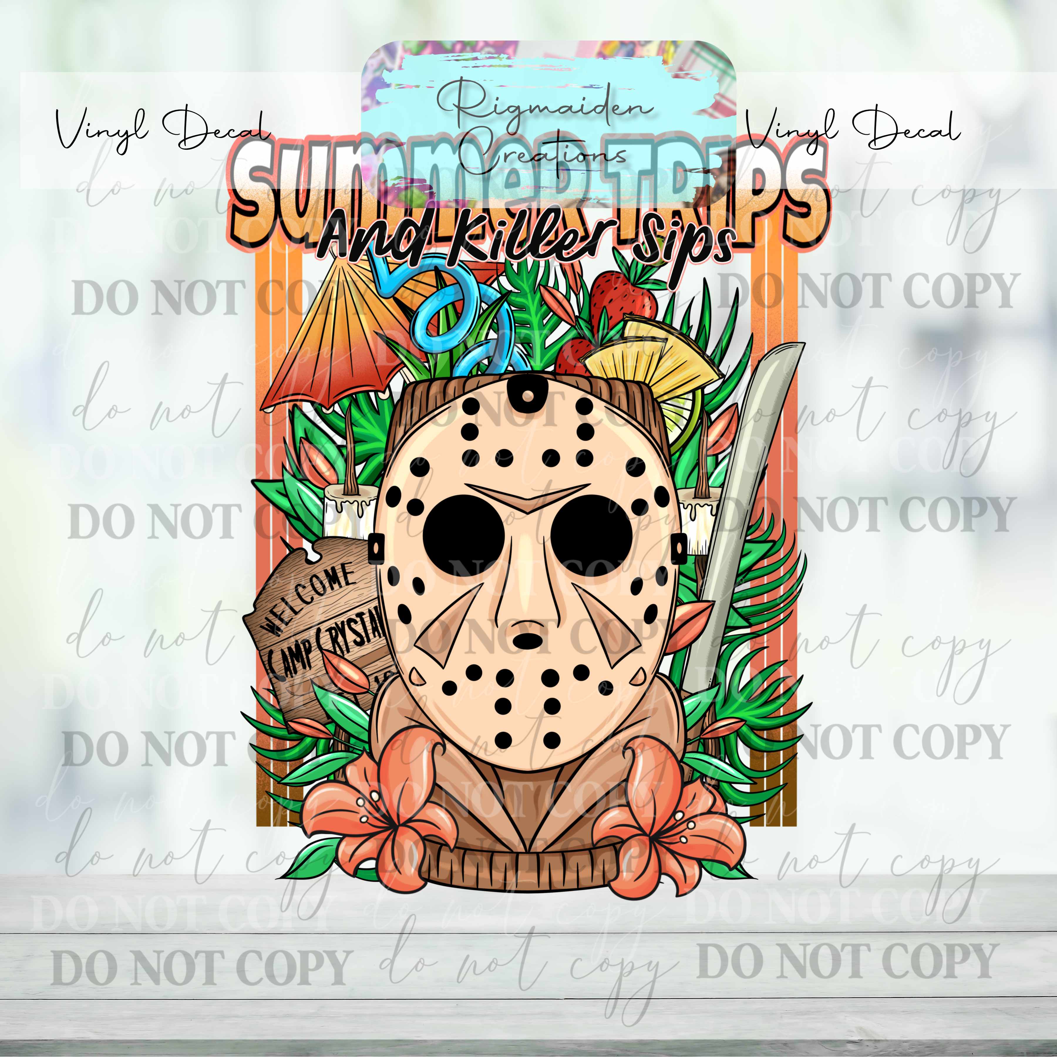 Tiki Terror Masked Killer Vinyl Decal