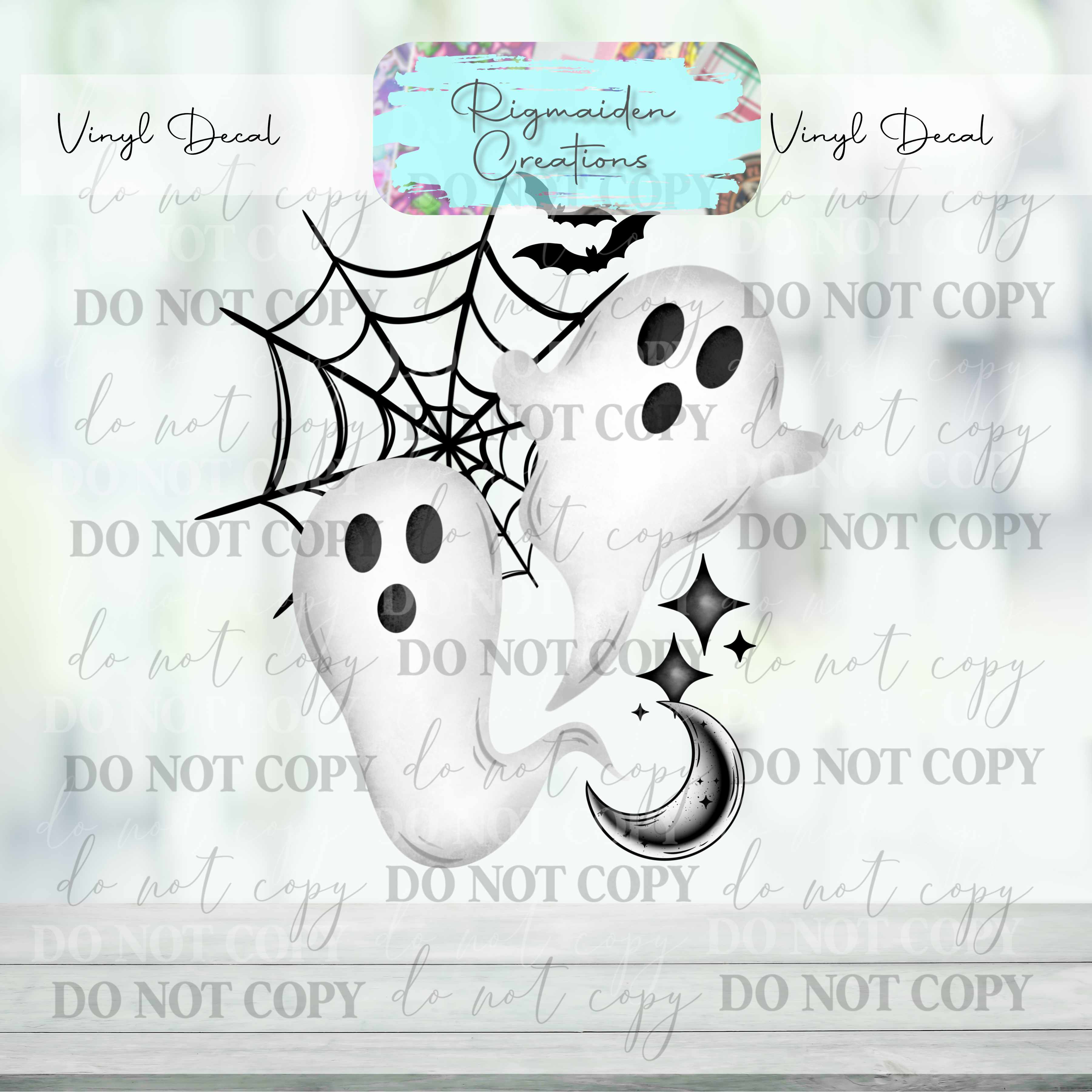 Ghostly Spider Web Vinyl Decal