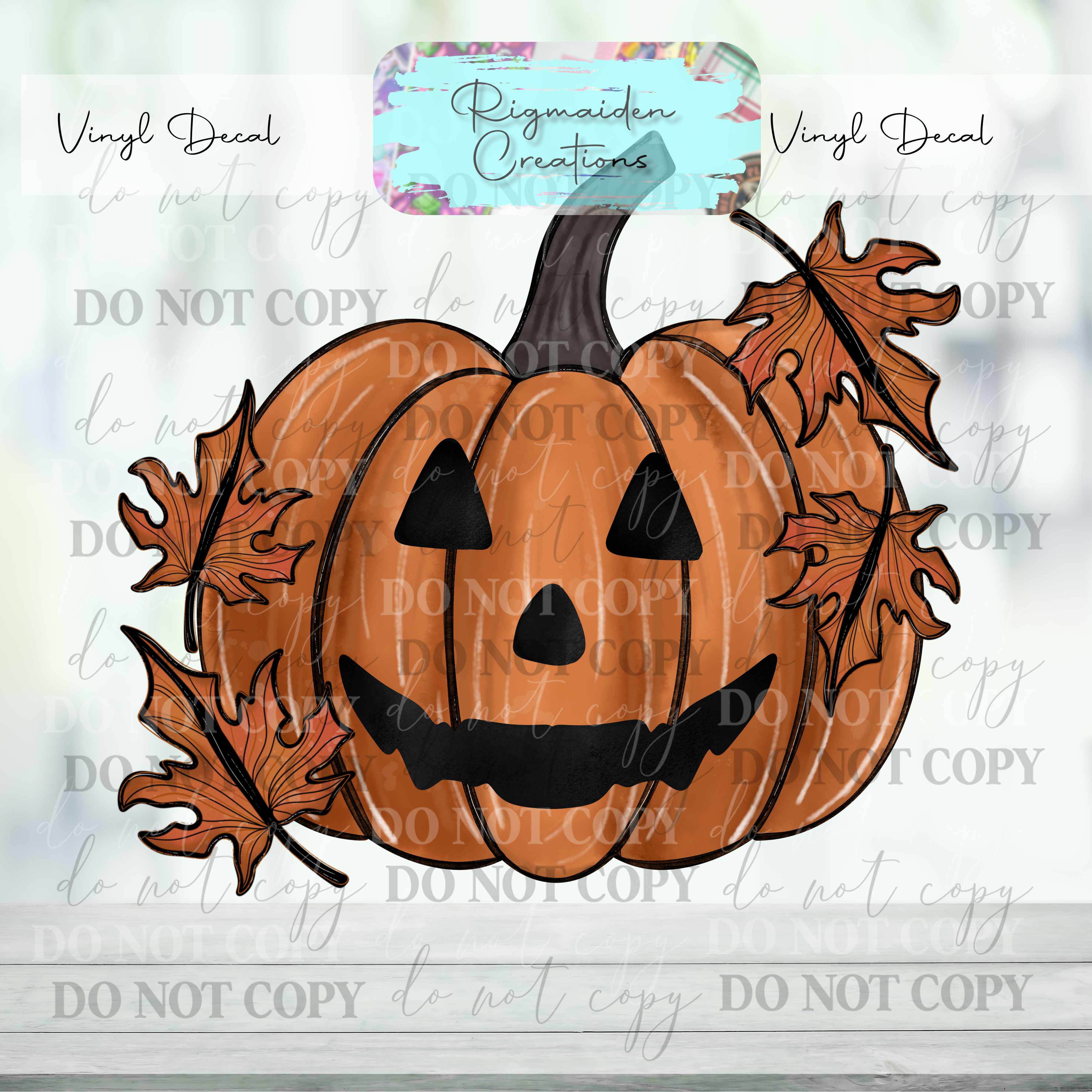 Jack-O-Lantern Fall Vinyl Decal