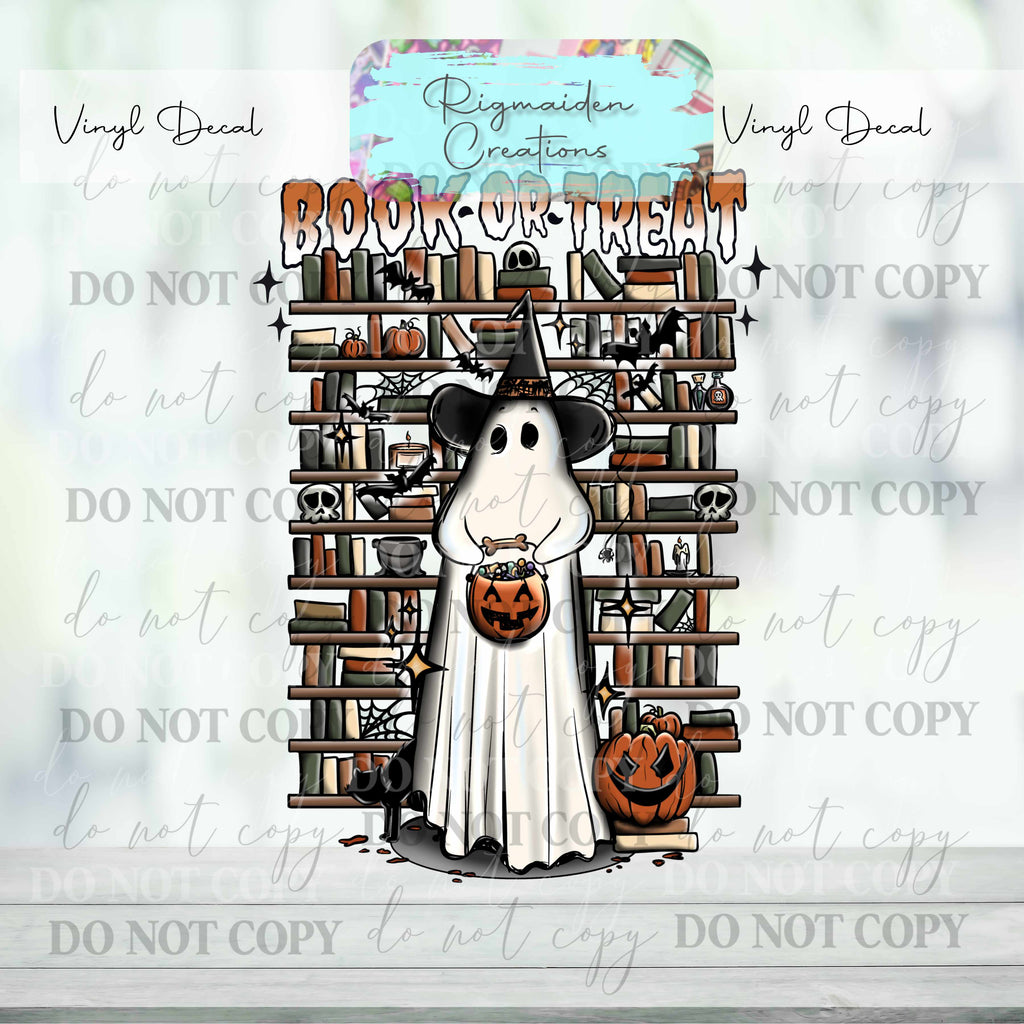 Ghostly Reading Vinyl Decal {Multiple}