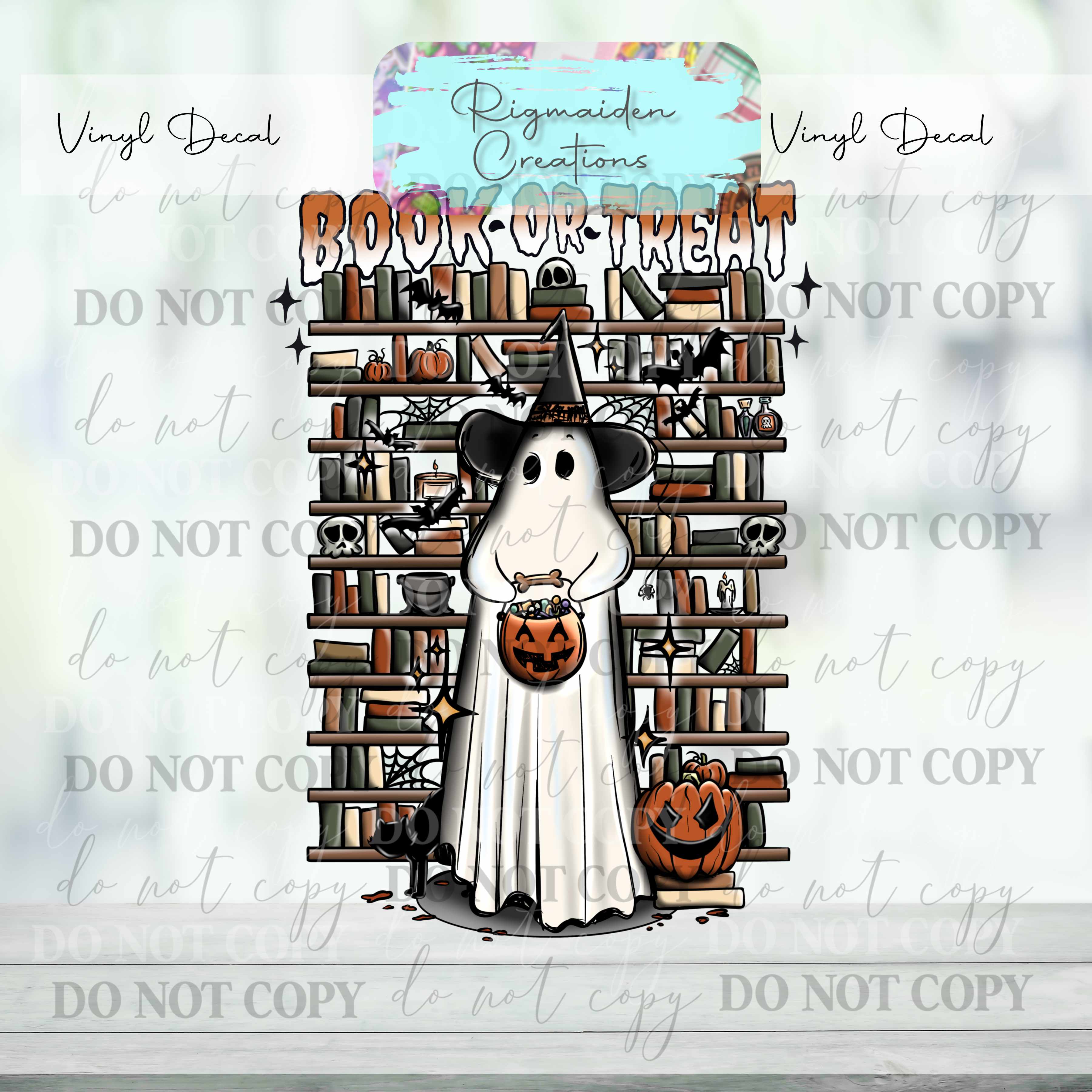 Ghostly Reading Vinyl Decal {Multiple}