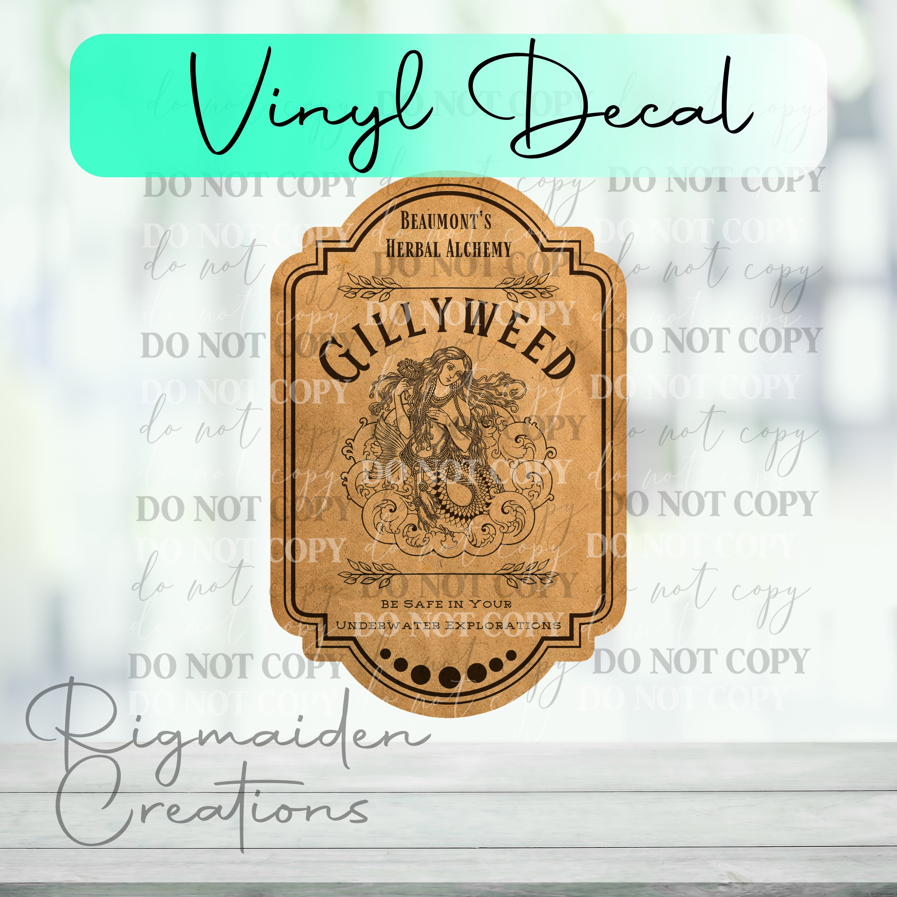 Gillyweed Sticker Gillyweed Potion Label Vinyl Decal – Dimensional Drinks