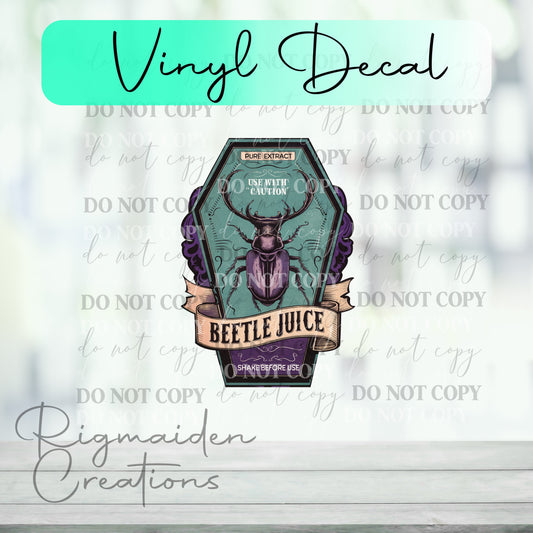Beetle Juice Potion Label Vinyl Decal
