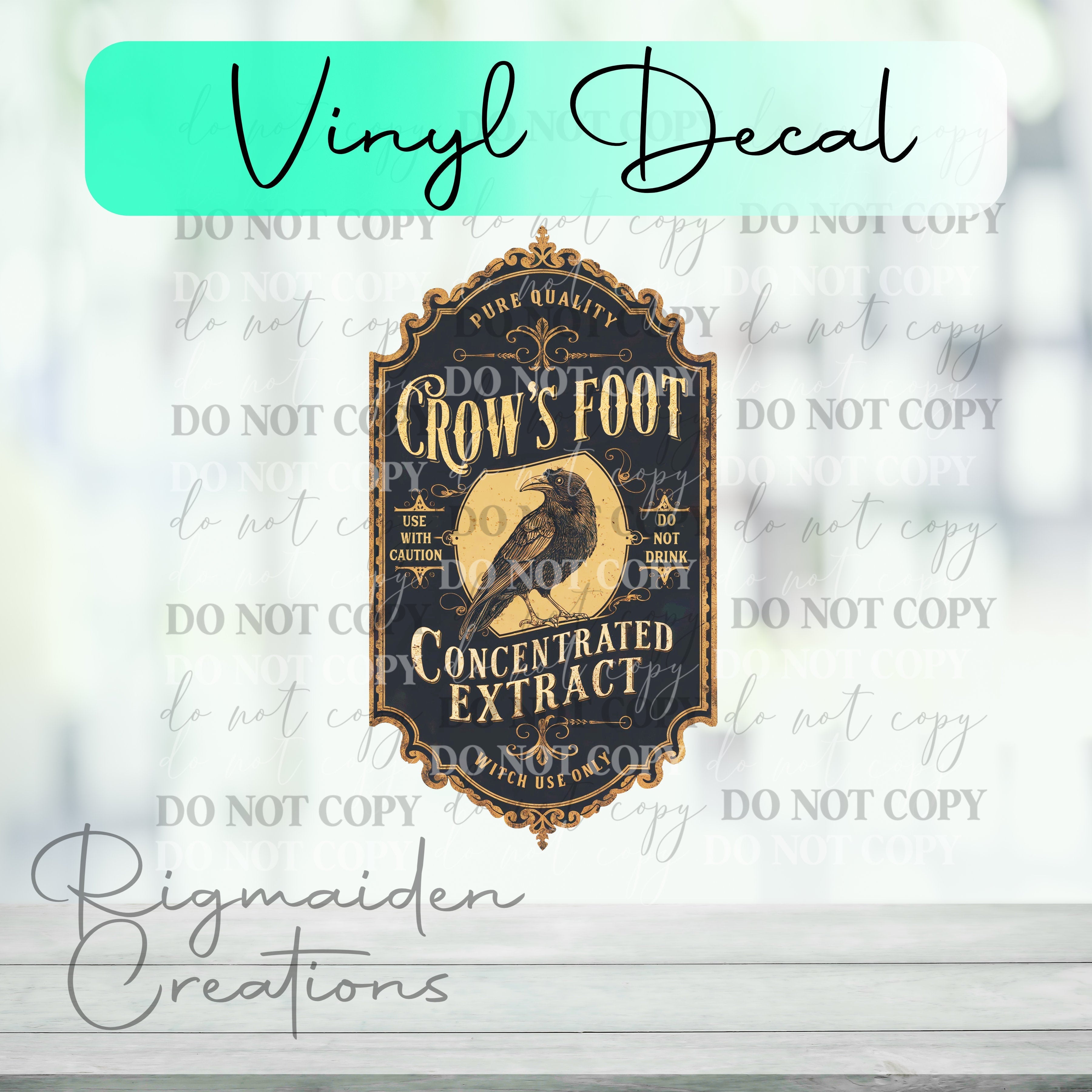 Crow's Foot Potion Label Vinyl Decal