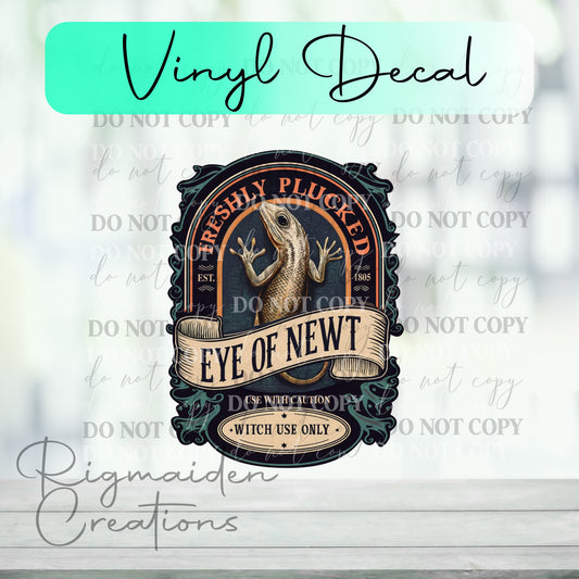 Eye of Newt Potion Label Vinyl Decal
