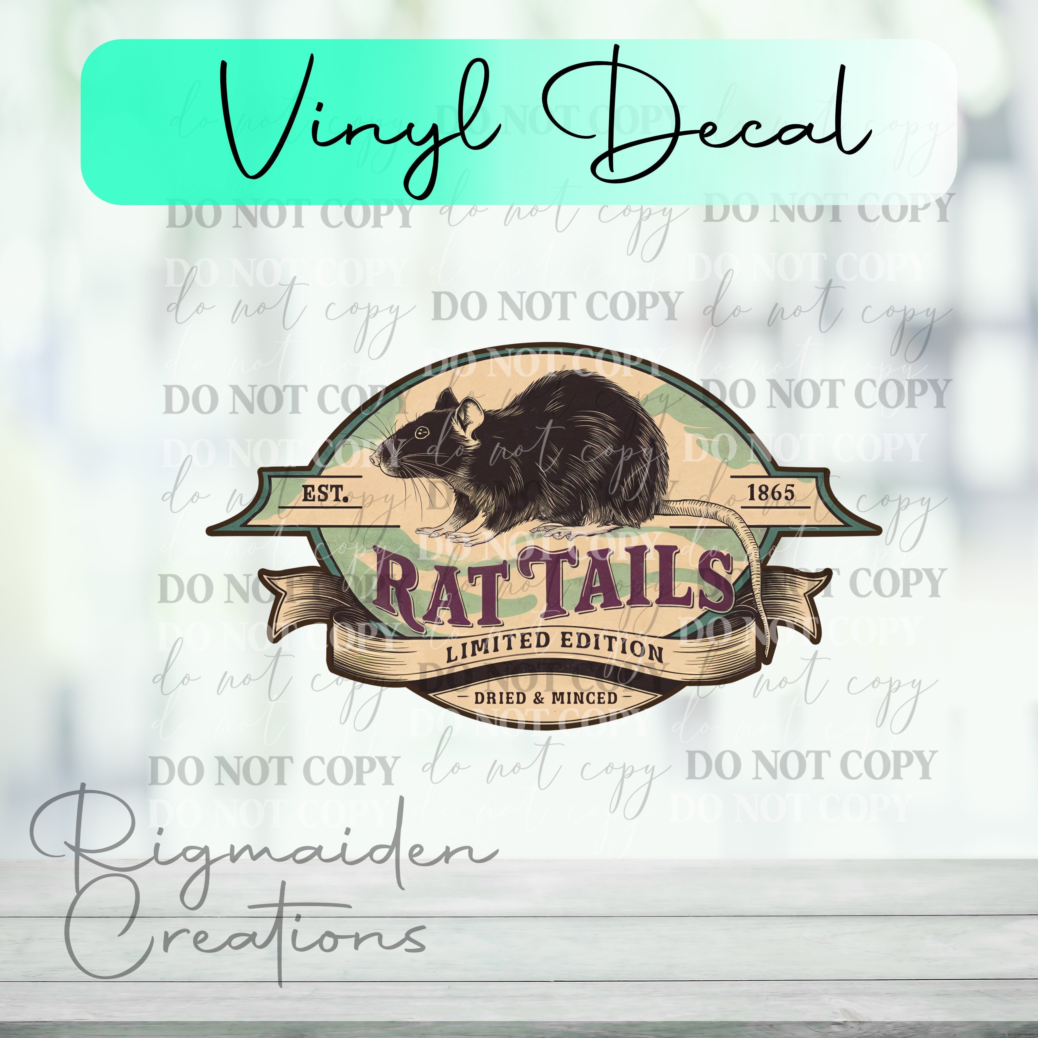 Rat Tails Potion Label Vinyl Decal