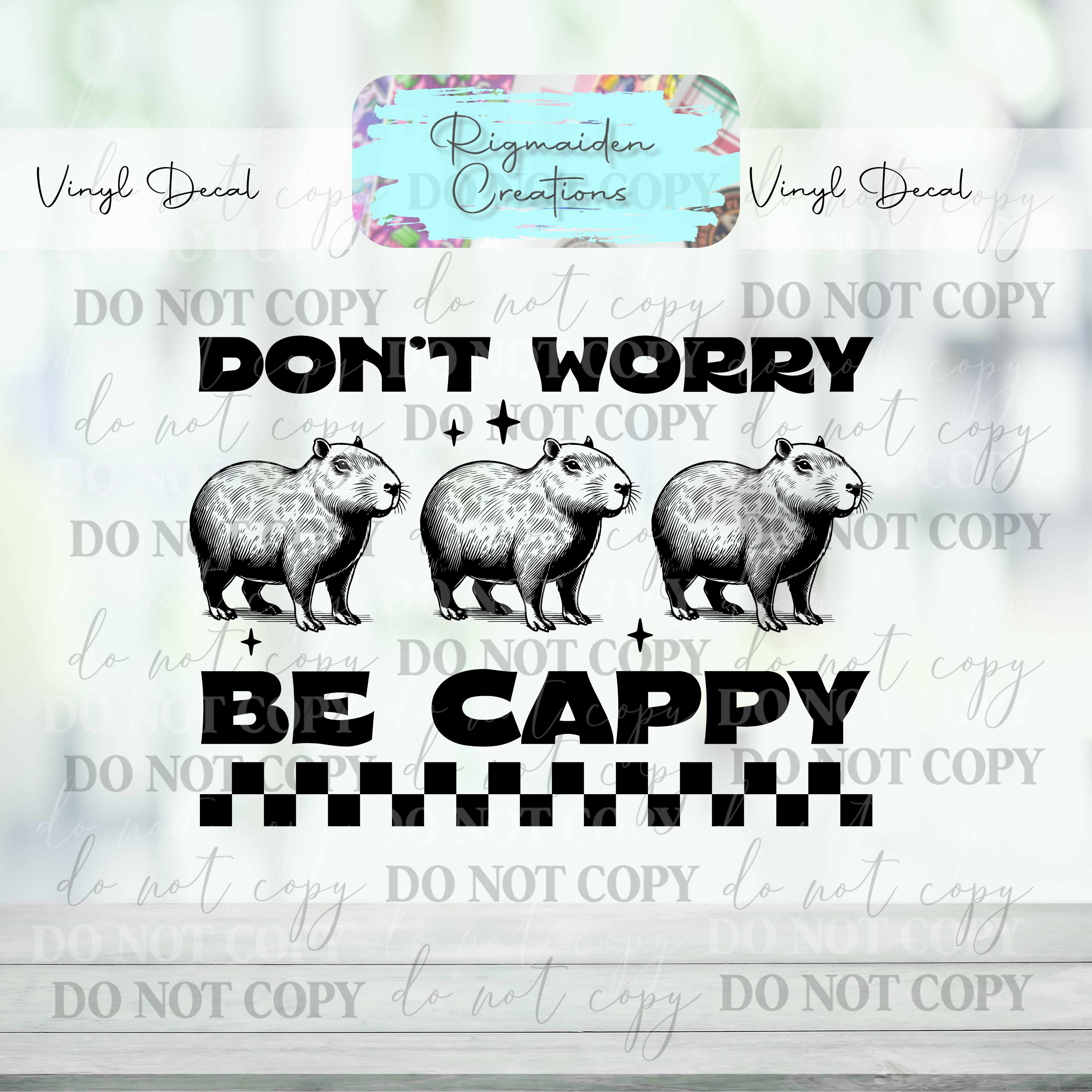 Don't Worry Be Cappy Vinyl Decal