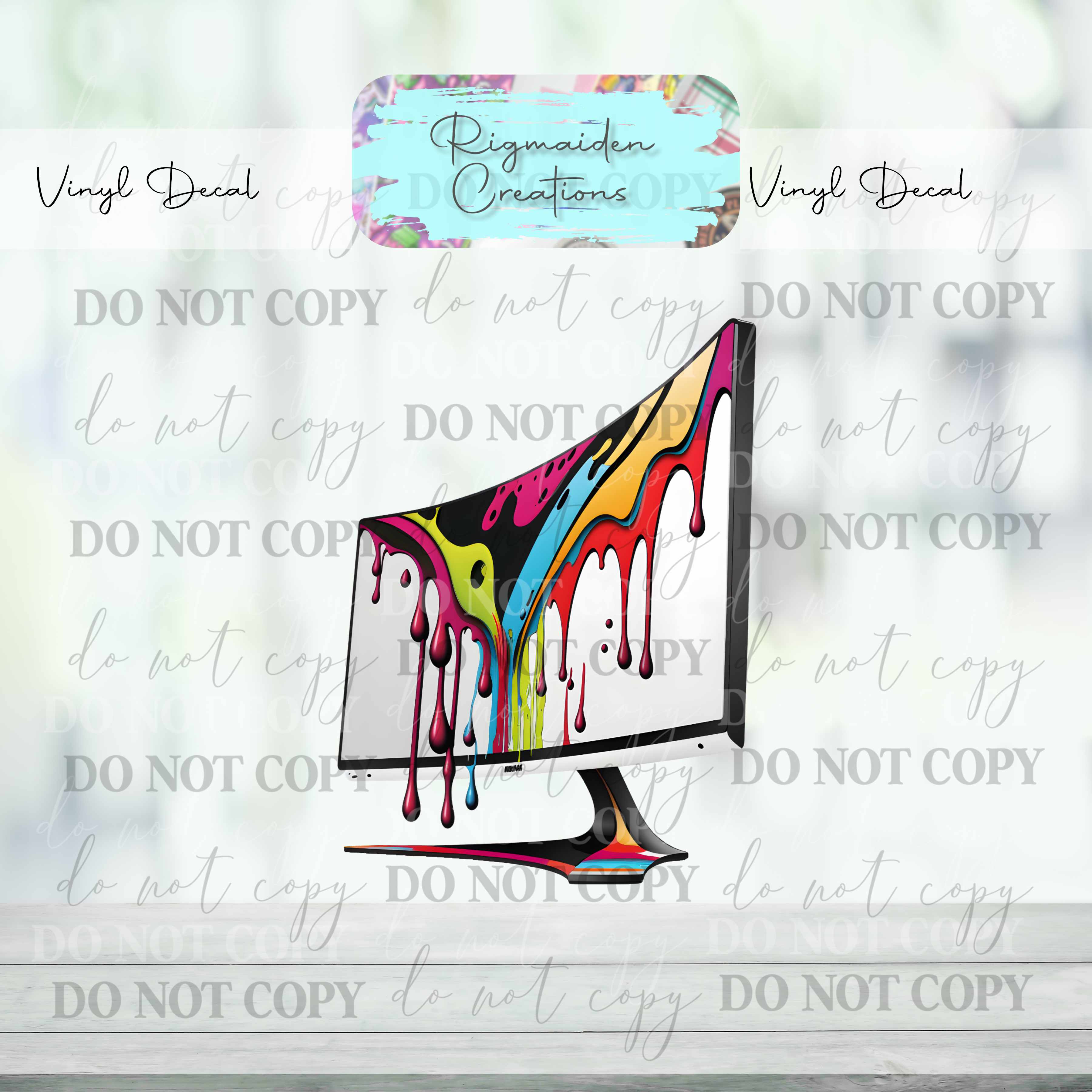 Gaming Monitor Vinyl Decal