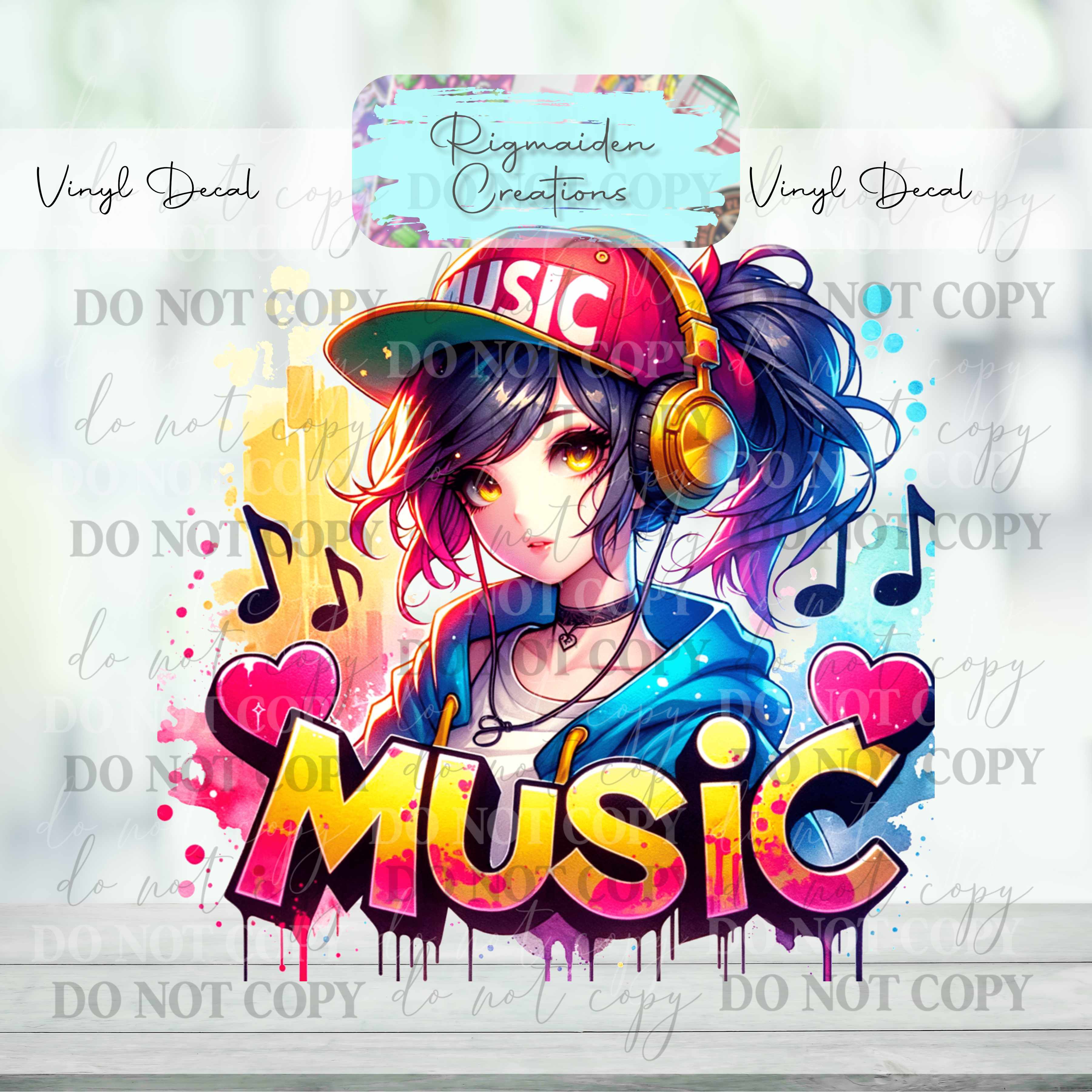 Anime Music Vinyl Decal