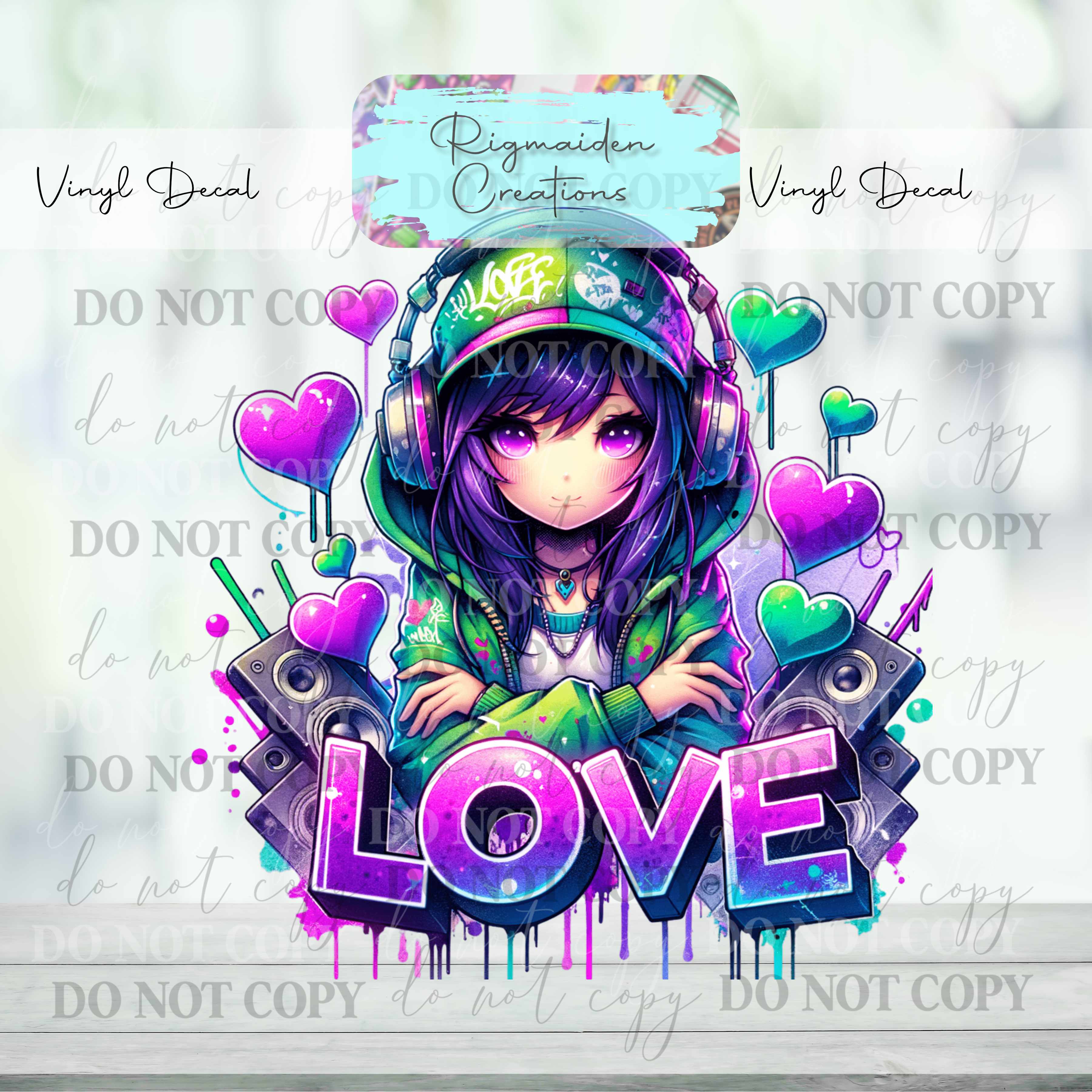 Anime Love Vinyl Decal